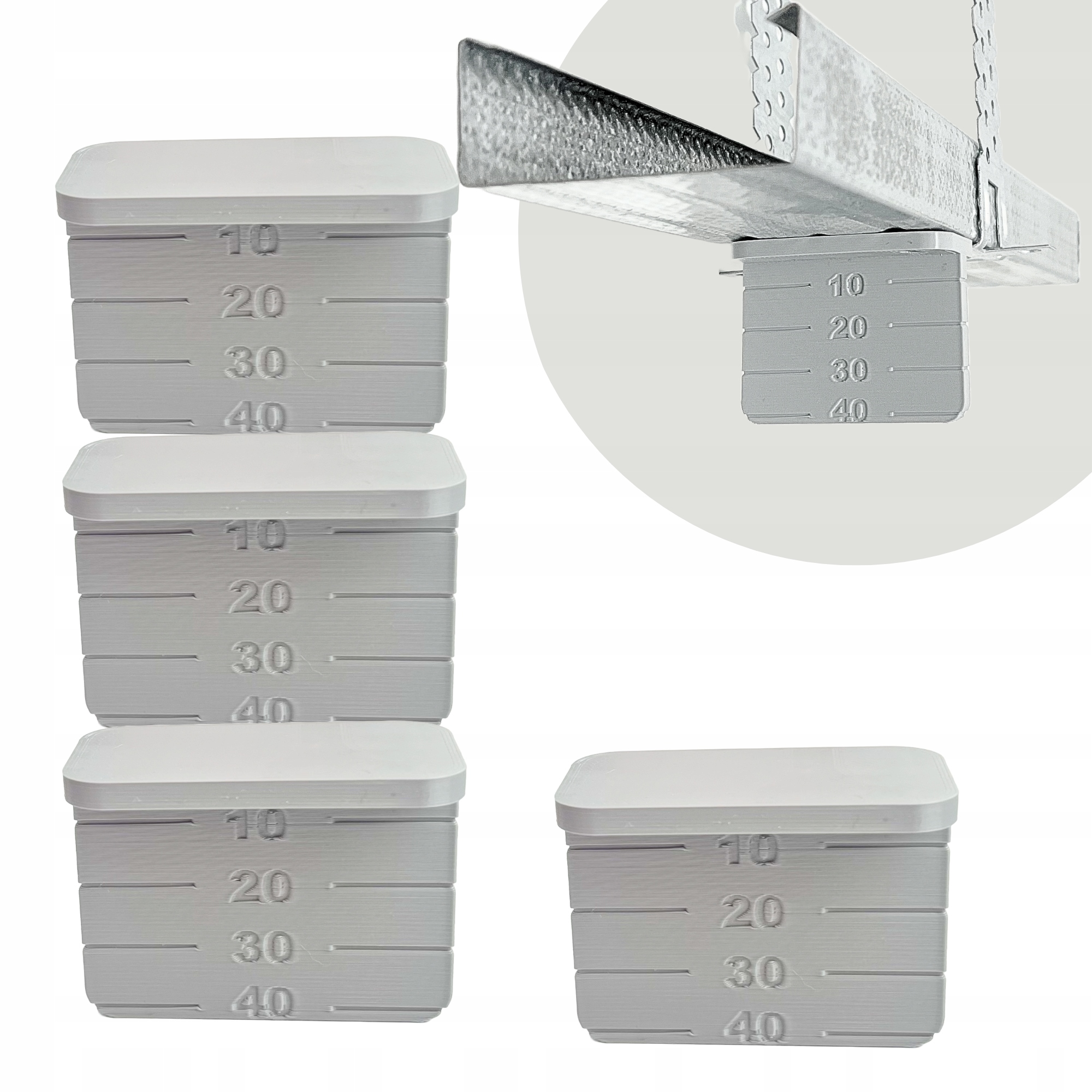 4x ZNACZNIK NA MAGNES DO POZIOMOWANIA PROFILI ALUMINIOWYCH CD60 pod laser