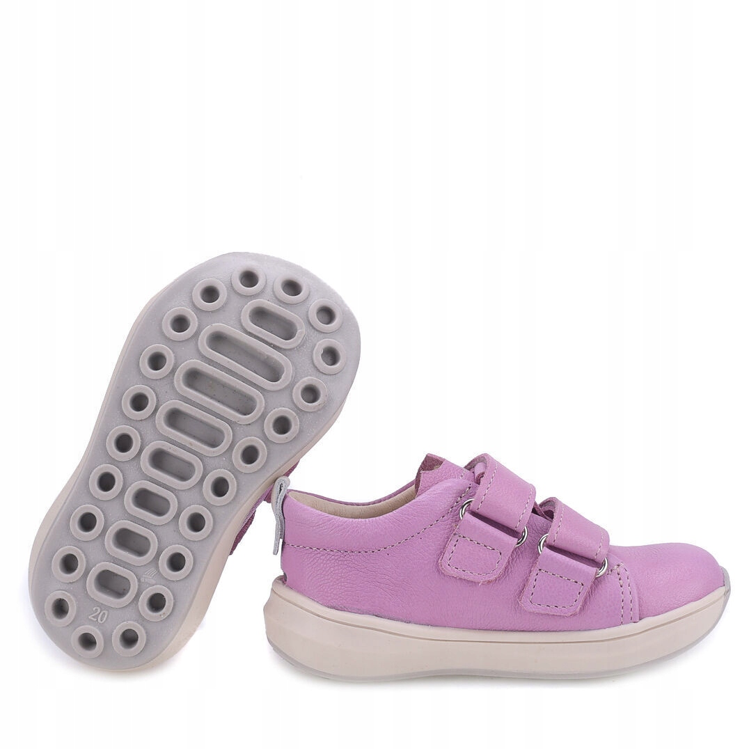 SKÓRZANE FIOLETOWE TRAMPKI DZIECIĘCE EMEL PÓŁBUTY DZIEWCĘCE EMEL R22 Marka Emel