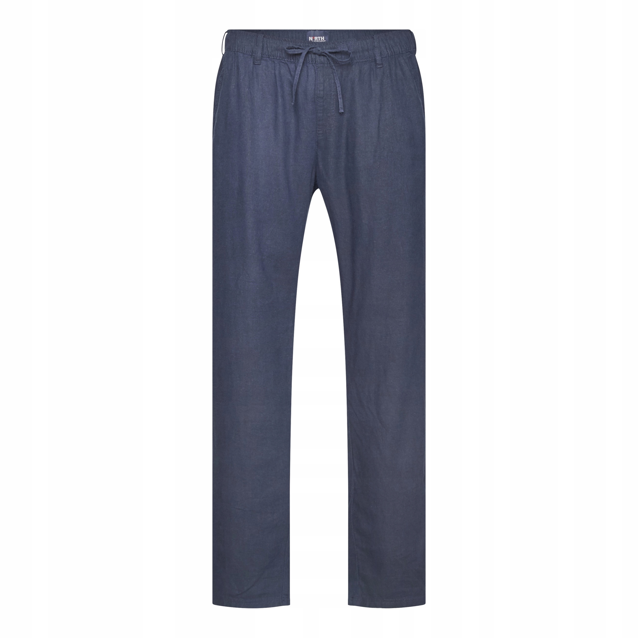 North Latitude Lněné Chino Kalhoty S Gumičkou, Velké Velikosti, Modré, Velikost 4XL