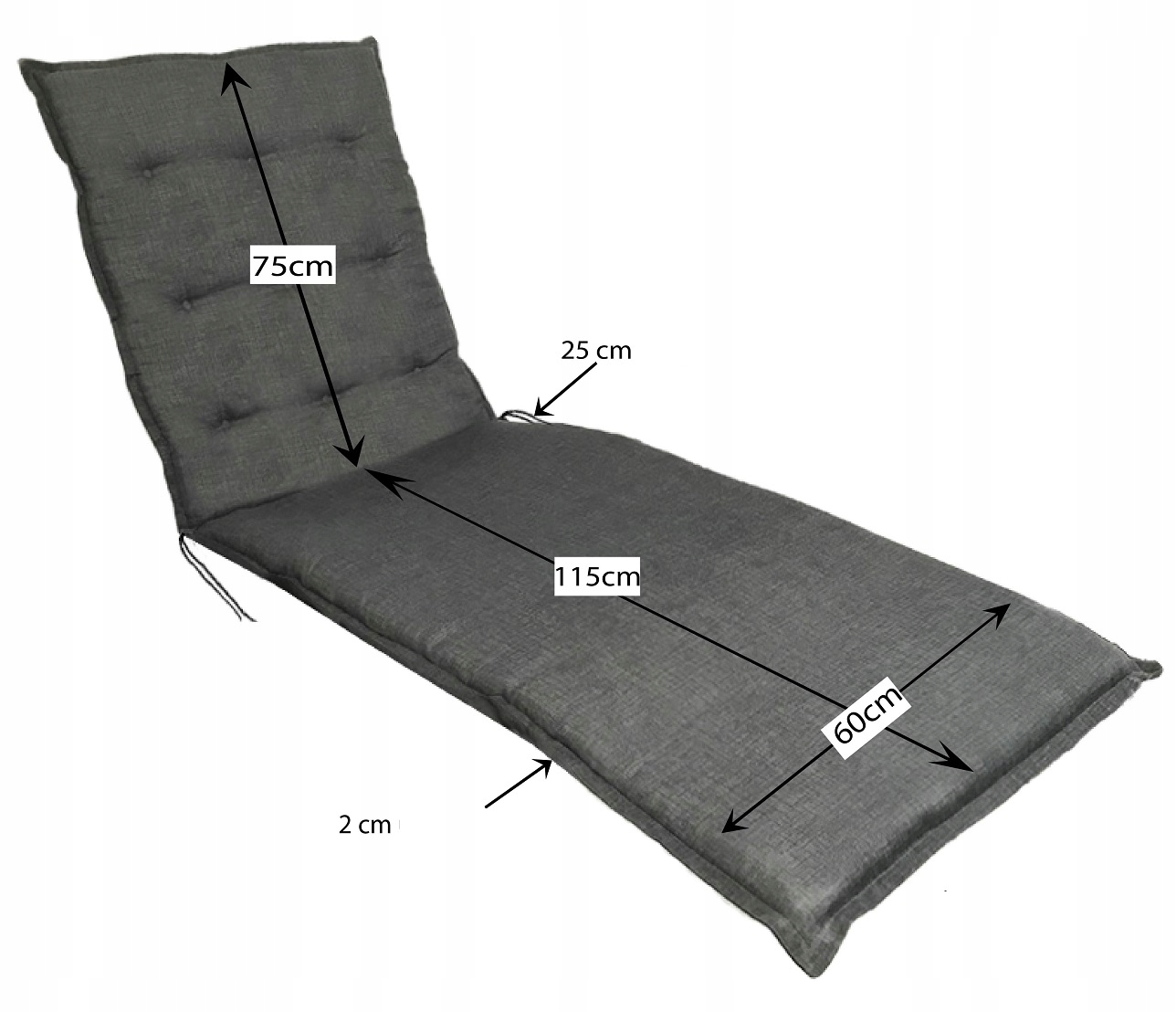 PODUSZKA NA LEŻAK OGRODOWY 190X60 Kod producenta Highliving GardenLife