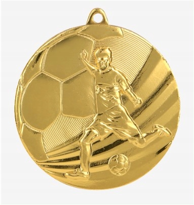 

Medal fi50mm piłka nożna wstążka nadruk