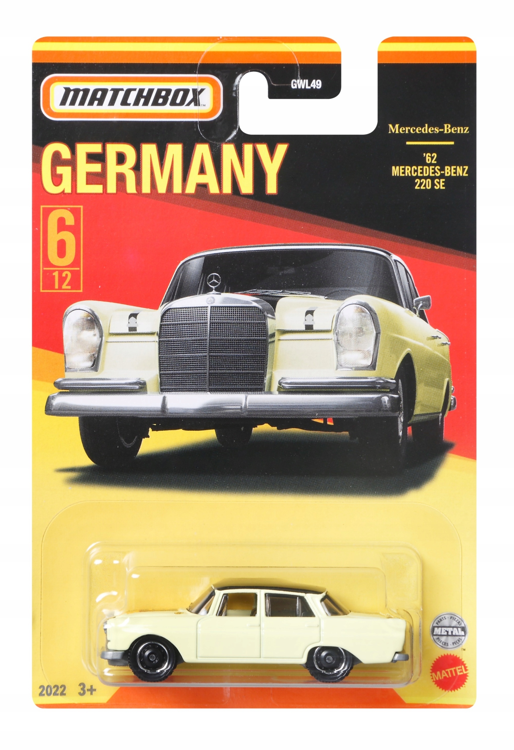 

Matchbox Samochodzik '62 Mercedes Benz 220 Se