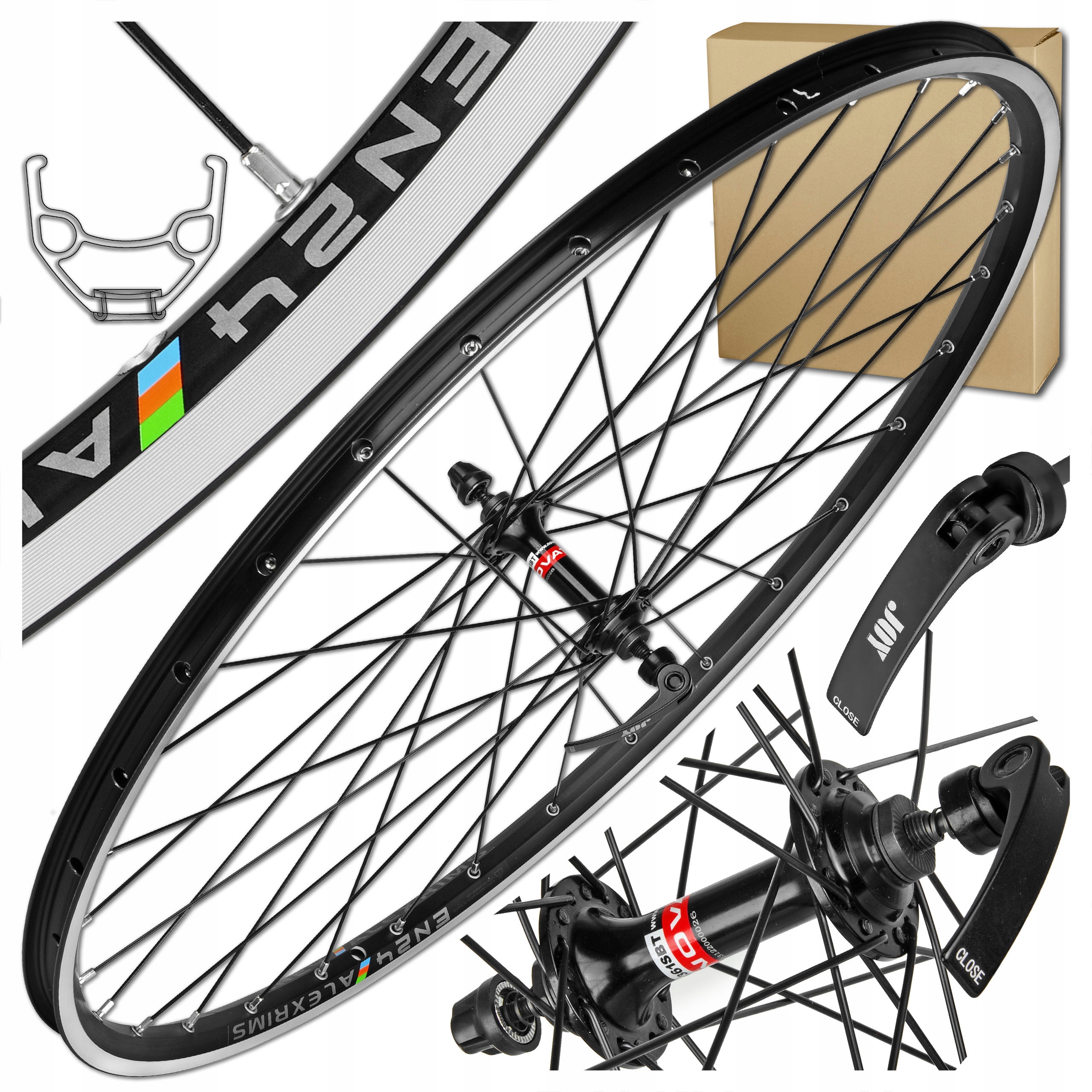 Koło Rowerowe Przód Alexrims EN24 28/29'' 622x19 Novatec NT-A361 V-brake