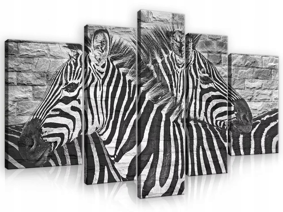 Obraz Na Plátne Canvas 170x100 Zebra Tehla Stena