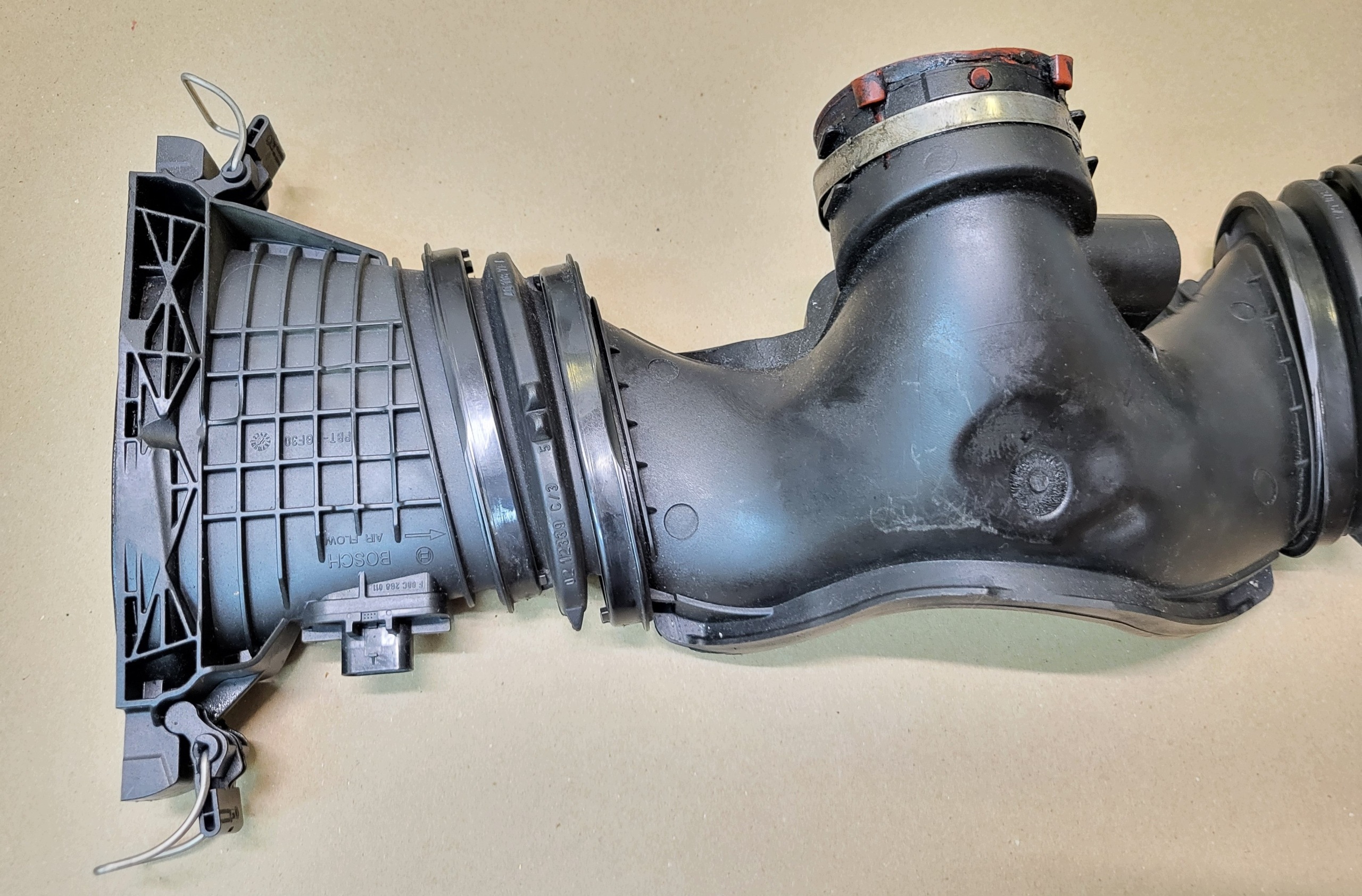 ansaugrohr kanal schlauch luft luftmassenmesser MERCEDES ML GL W164 350 CDI OE