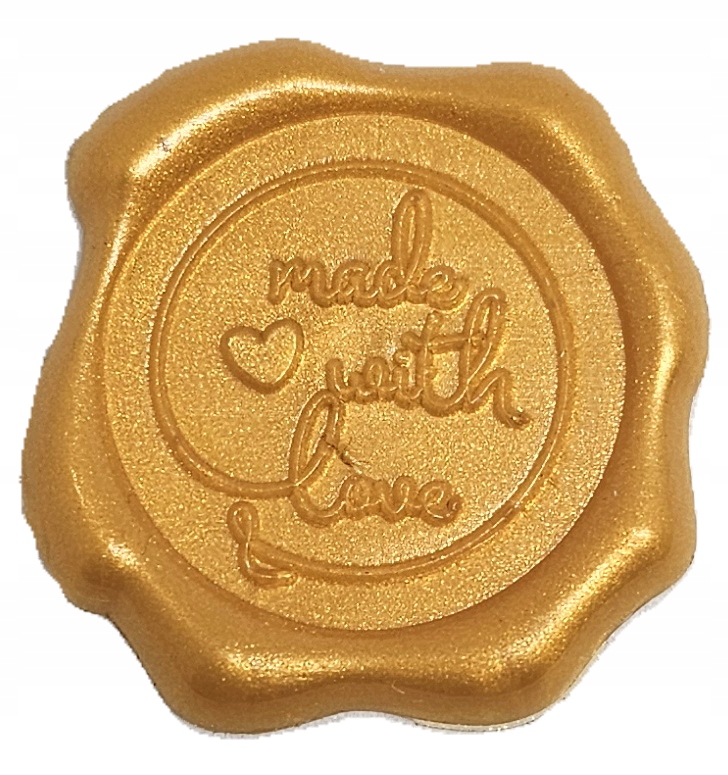 Odbicia Lakowe PIECZĘĆ LAKI MADE WITH LOVE ZŁOTE 10szt