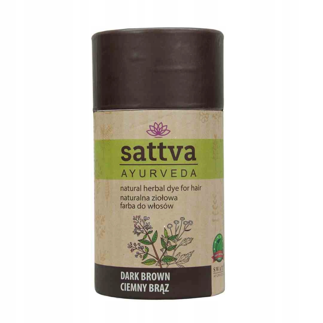 HENNA CIEMNY BRĄZ ECO 150 g SATTVA