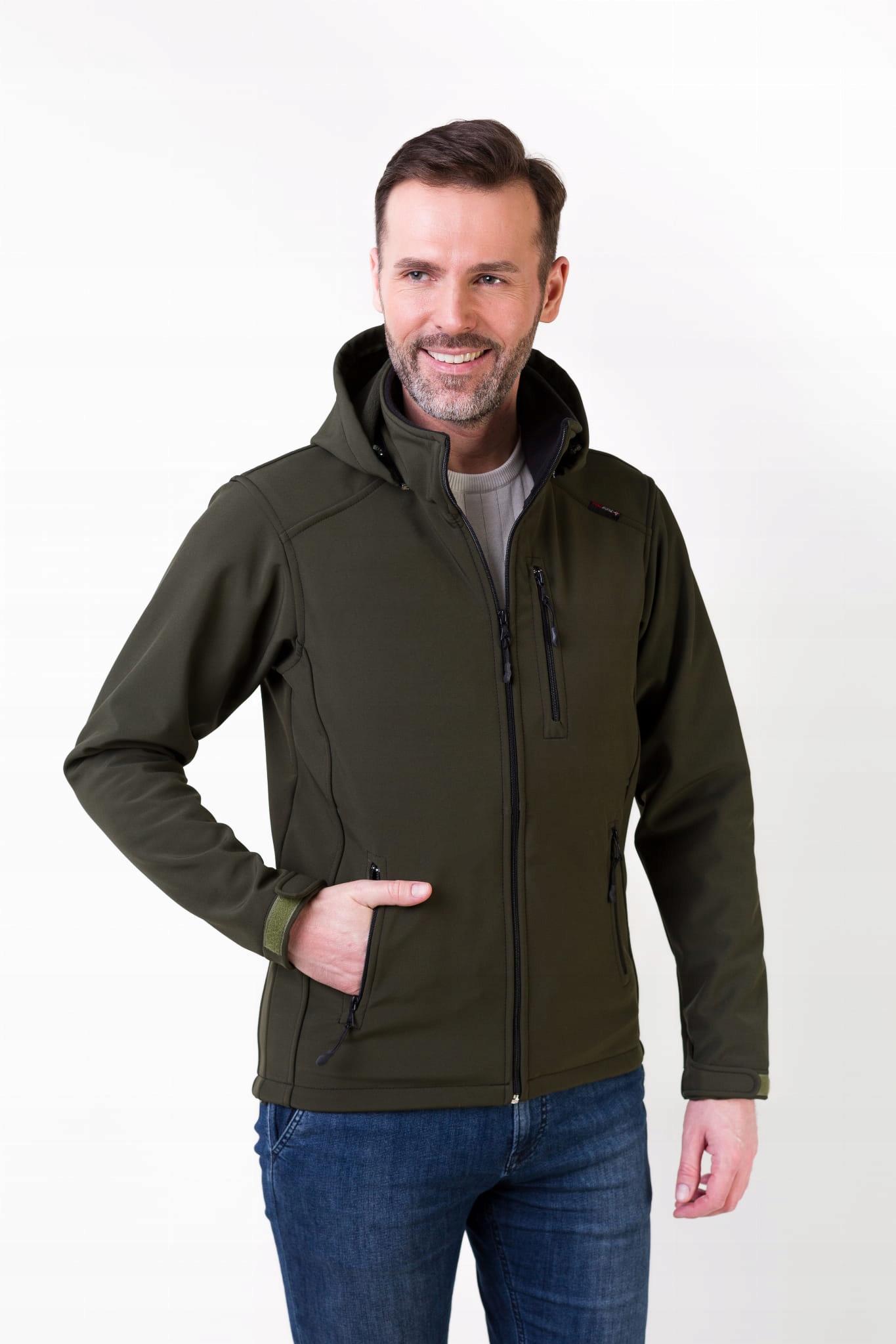 Kurtka Softshell Z Kapturem -jakość! -zielona -2XL