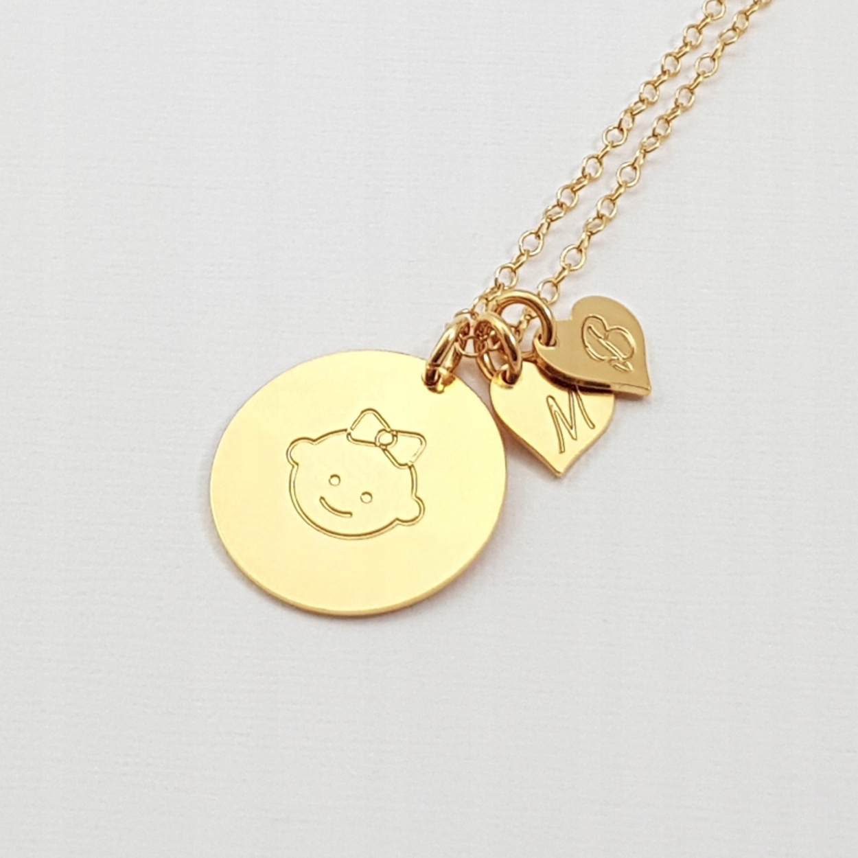 

Serce kółko naszyjnik celebrytka na prezent Grawer