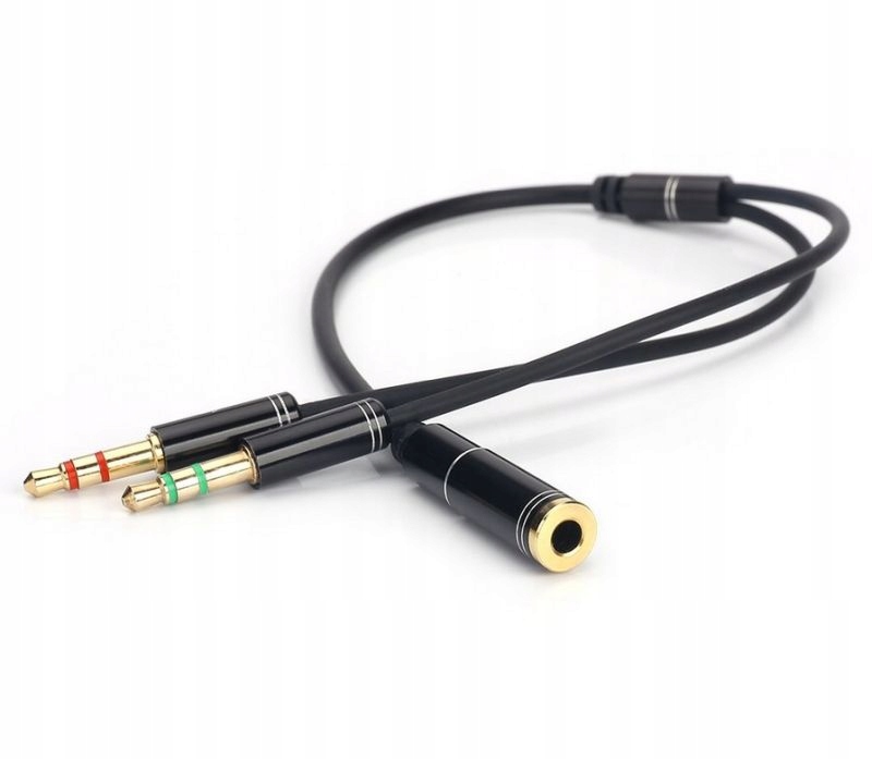 

Kabel Adapter Mini Jack 3,5 mm Słuchawki Mikrofon