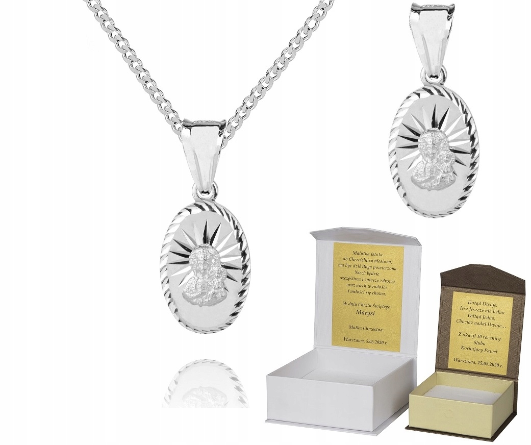 925 Stříbrný řetízek medailonek Dedikace 40 cm P3M46