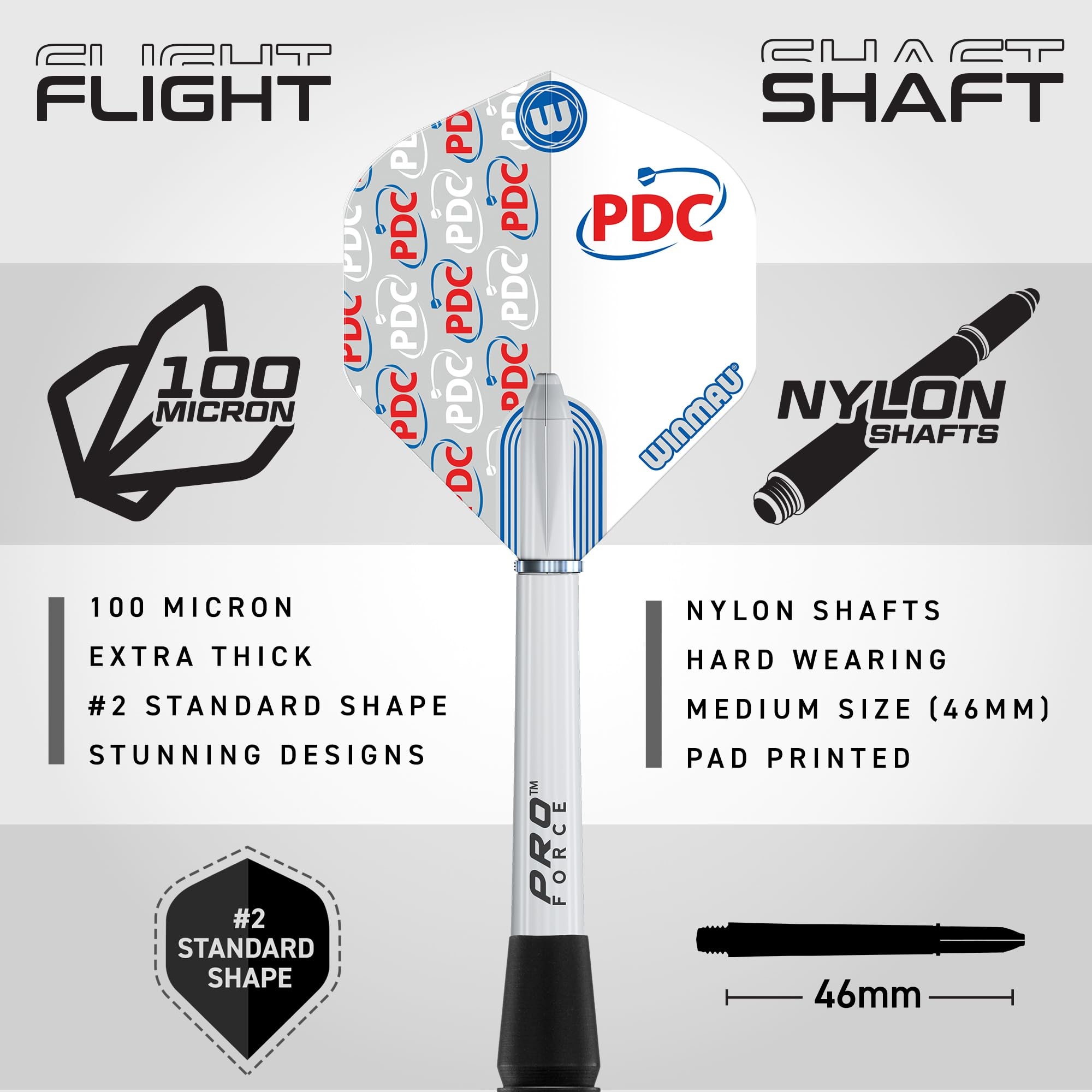 WINMAU Zestaw Darts PDC Ultimate 22g Profesjonalne Rzutki Mosiężne Metalowe — miniatura 3