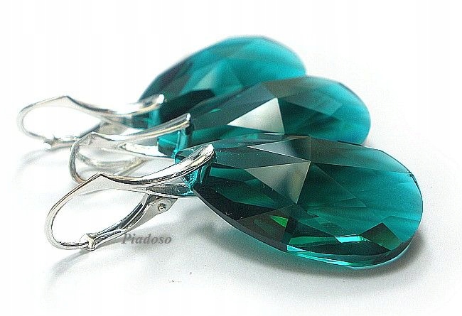Krystaly Krásný Komplet Emerald Stříbro
