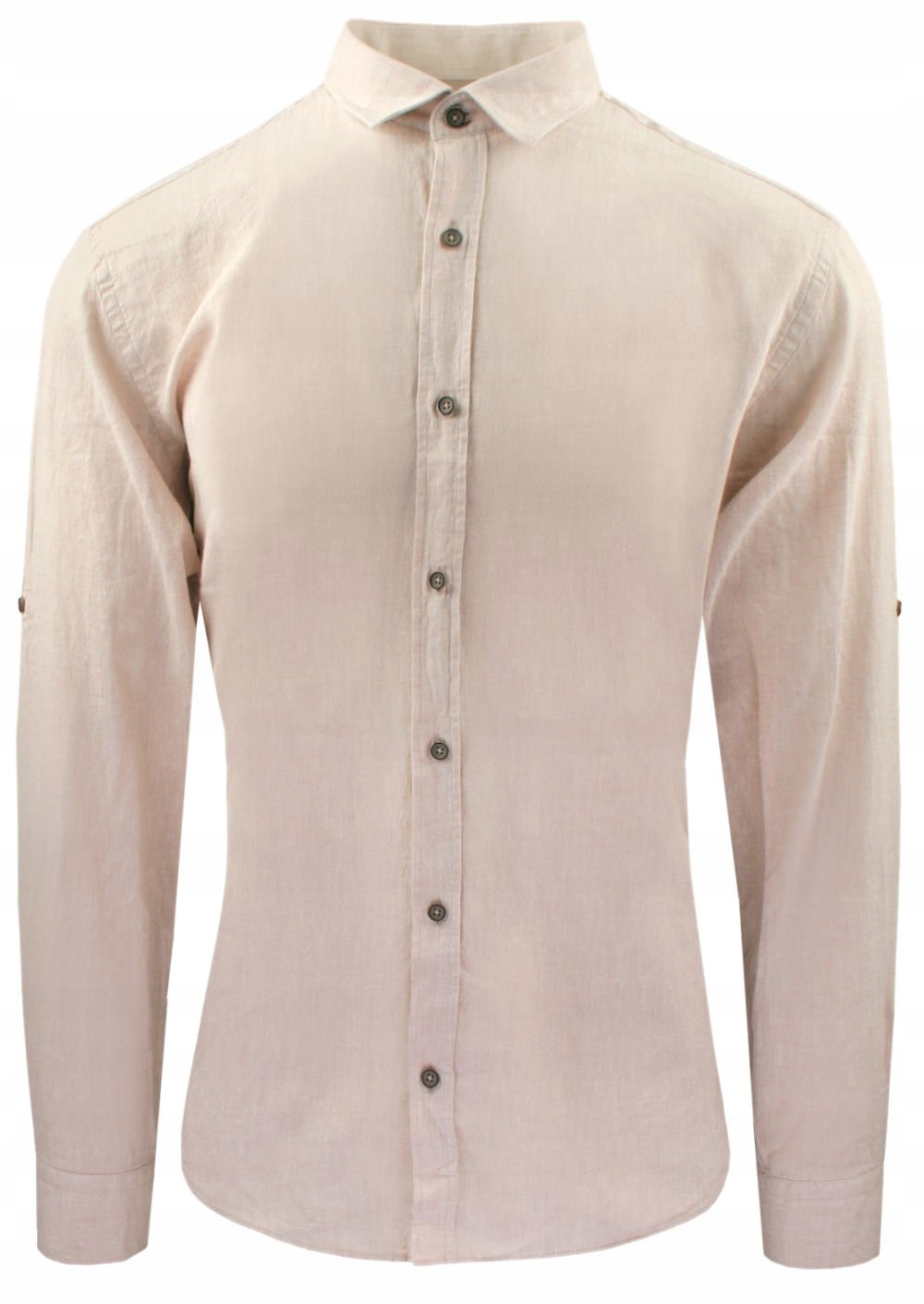 Víkendová košile s lnem, Střih střih Victorio béžová L