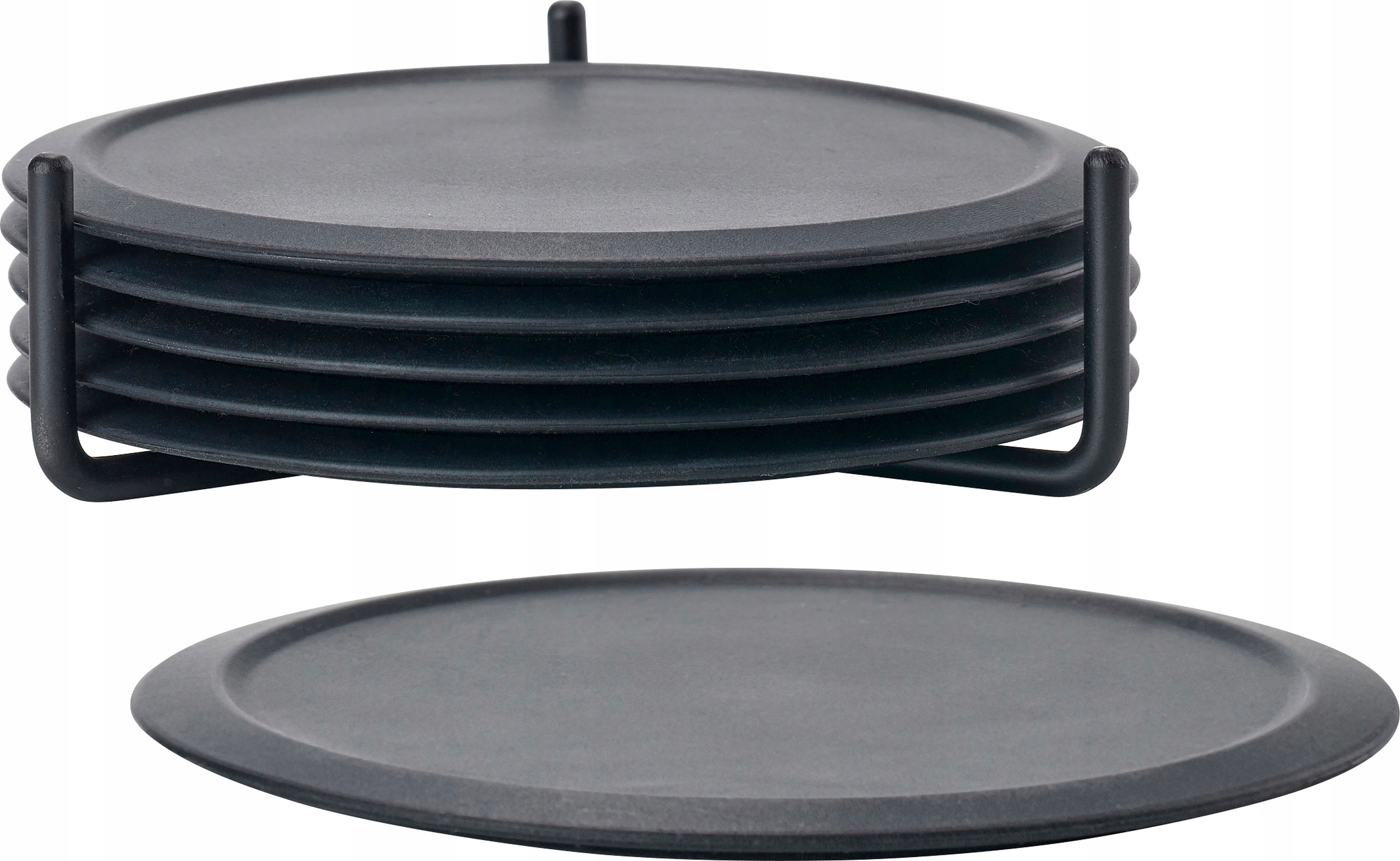 Zone Denmark Podložky pod hrnečky se stojánkem 6 ks , černá