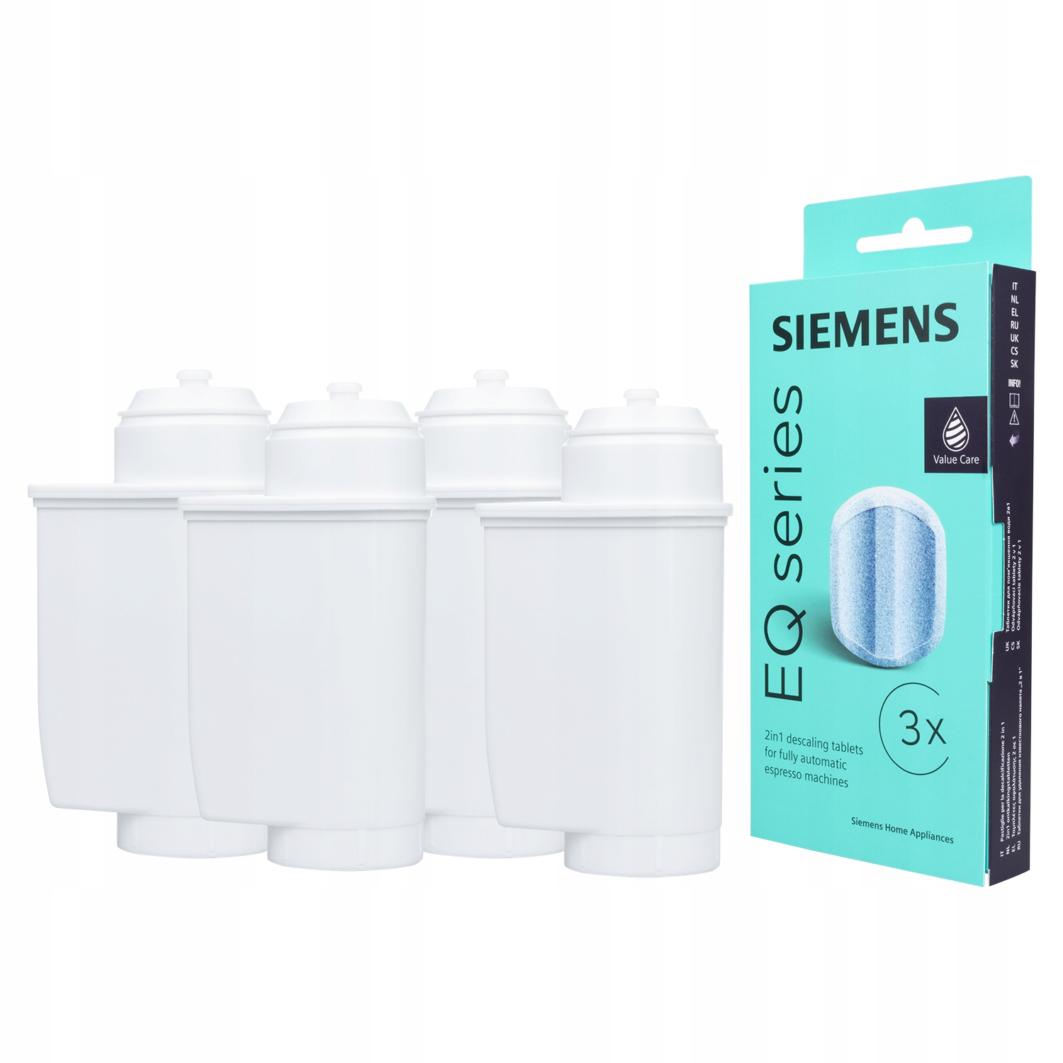 Filtr do ekspresu Siemens EQ.5 EQ.7 EQ.9 4szt Odkamieniacz TZ80002