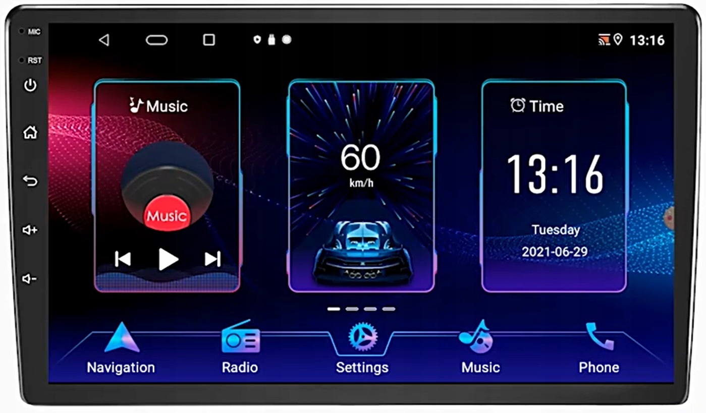 РАДИО GPS 1 DIN 9 ДЮЙМОВ ANDROID USB BT WIFI 32GB