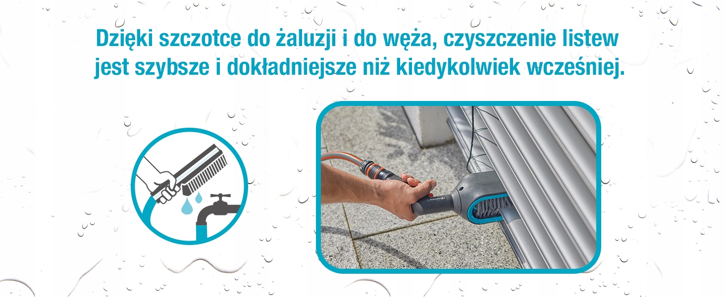 PROFESJONALNA SZCZOTKA DO CZYSZCZENIA ŻALUZJI OBROTOWA GŁOWICA Zasilanie ręczne