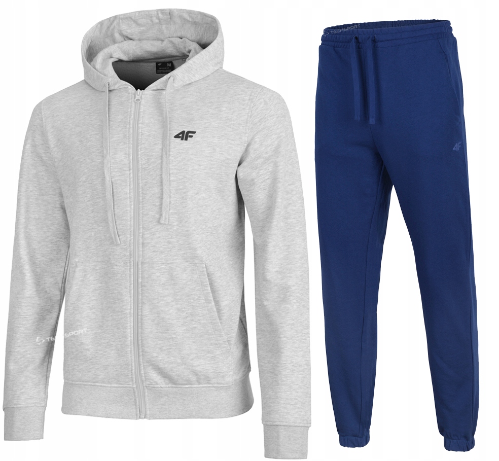 4F Męski Dres Bawełna Komplet Bluza Spodnie rozm L