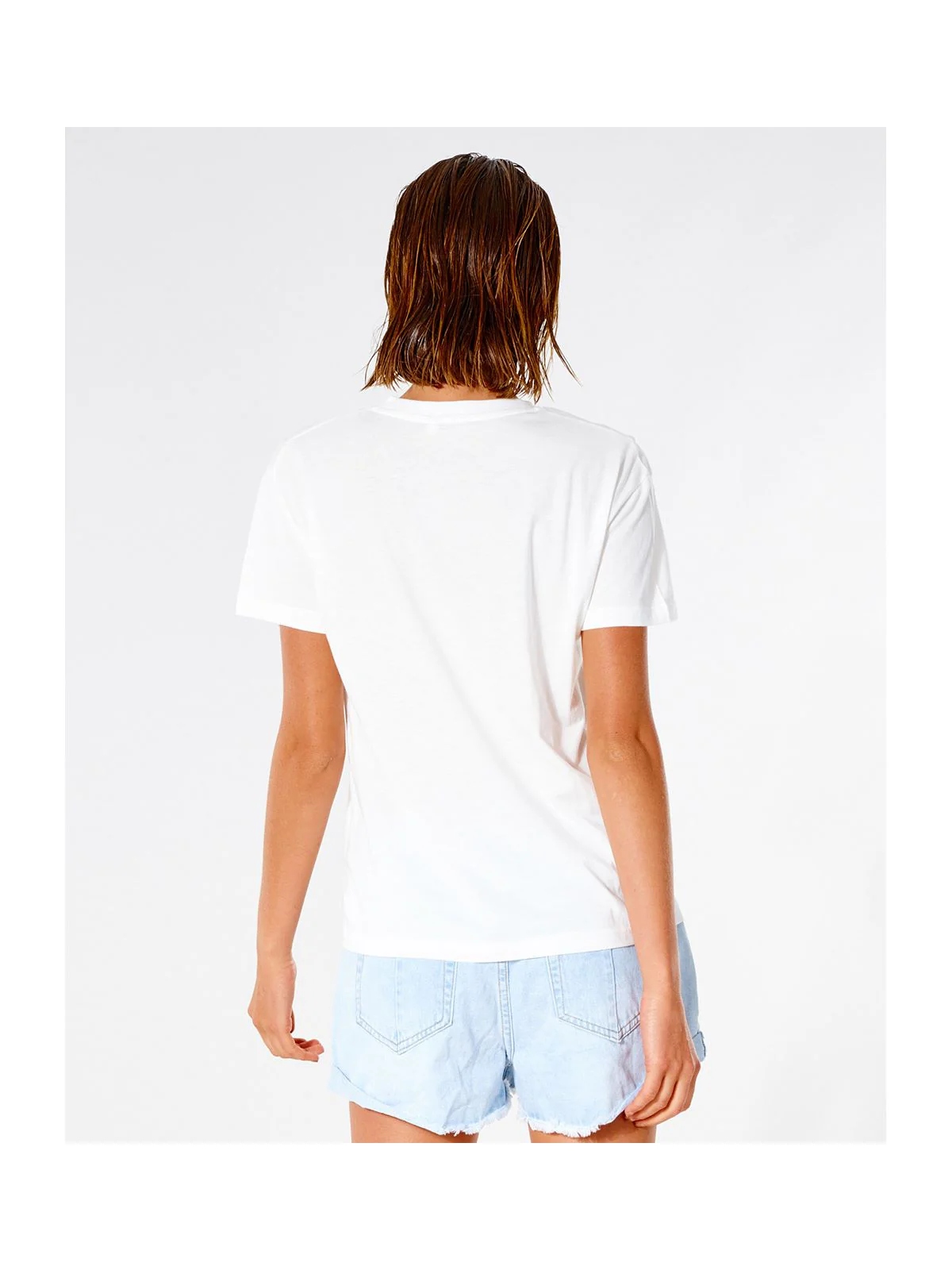 T-Shirt RIP CURL Sunset V-Neck Tee - biały L Płeć kobieta