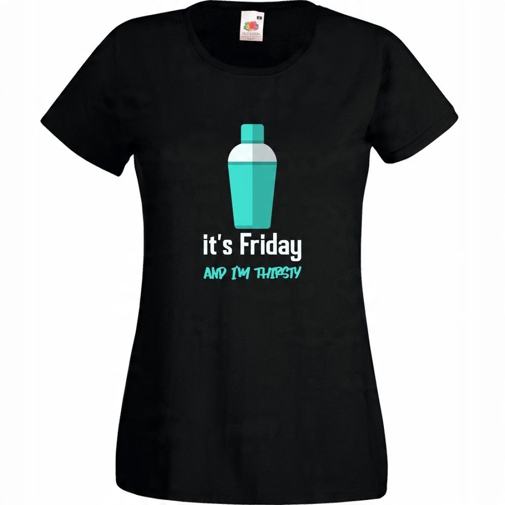 

Koszulka its friday and im thirsty XXL czarna