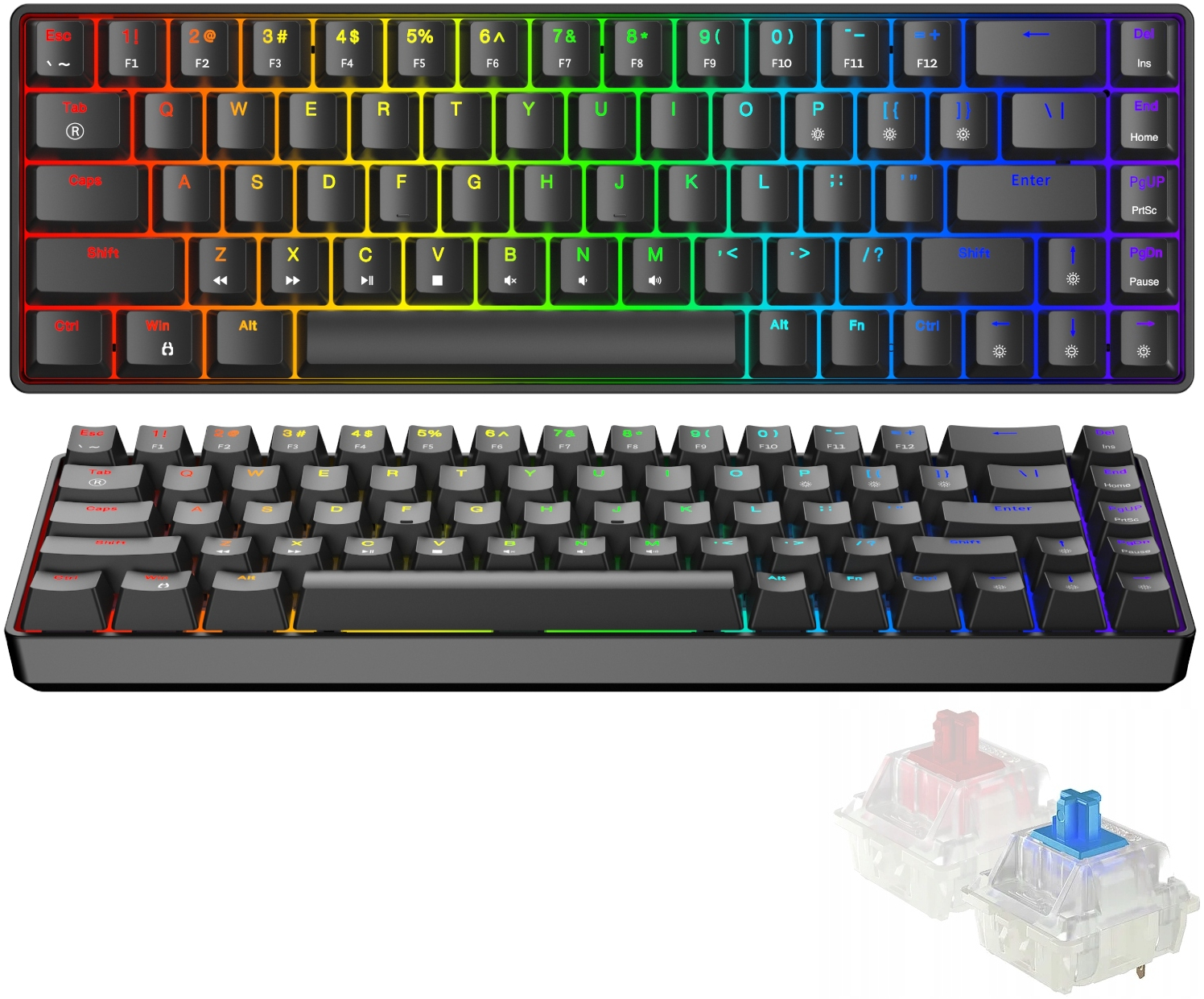 Gamingowa Klawiatura Mechaniczna Rgb Triadyn Play Electra Blue-switch