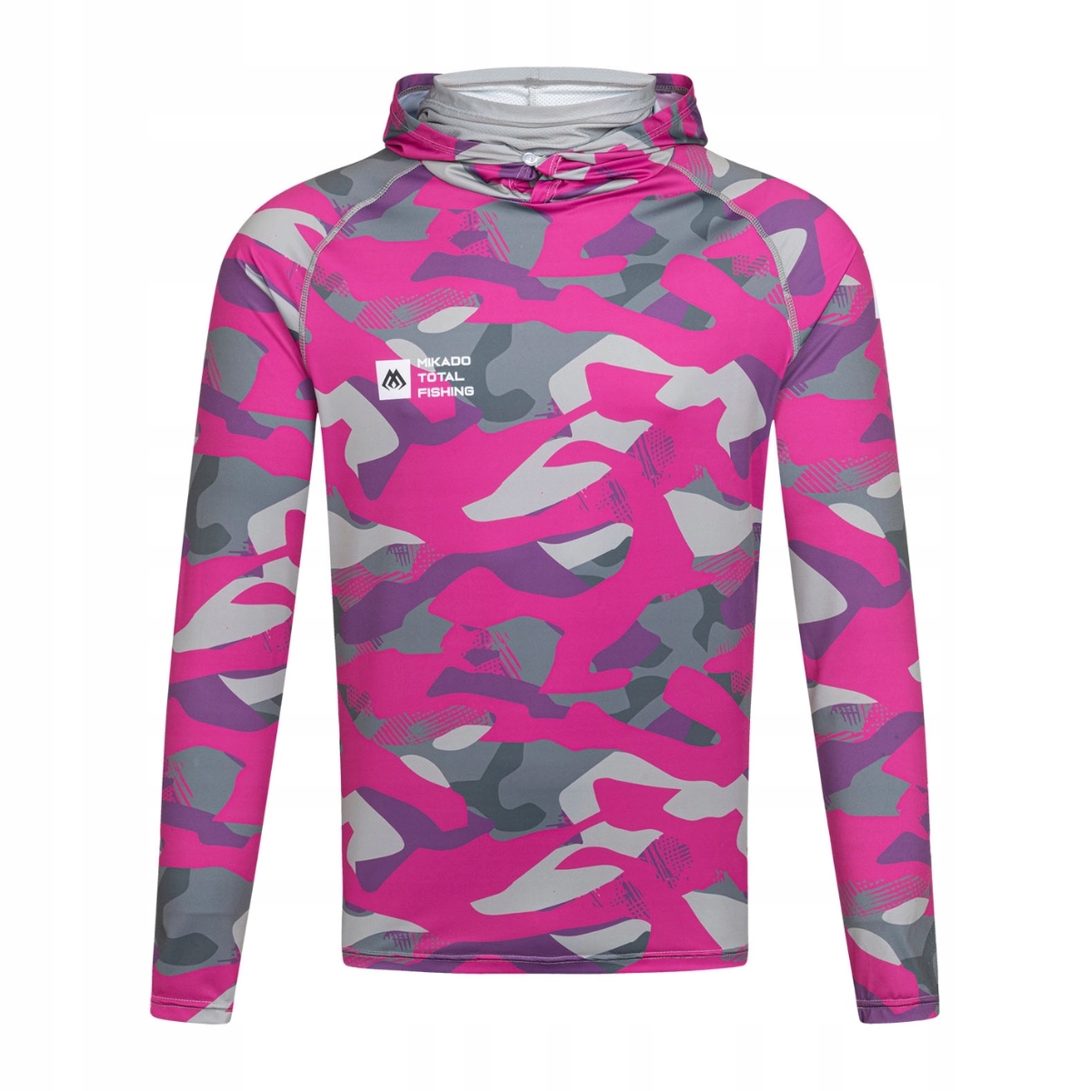 Bluza damska Mikado z kapturem i kominem z filtrem Upf Lady Camo rozm. L