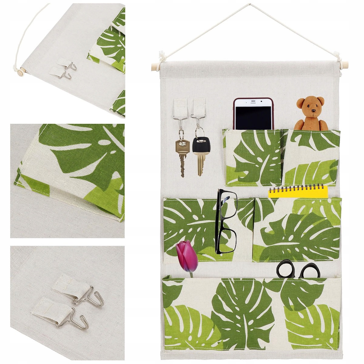 WISZĄCY ORGANIZER MATA NA ŚCIANĘ DRZWI ŁAZIENKI WIESZAK ZABAWKI 5 KIESZENIE Rodzaj pojemnik wiszący