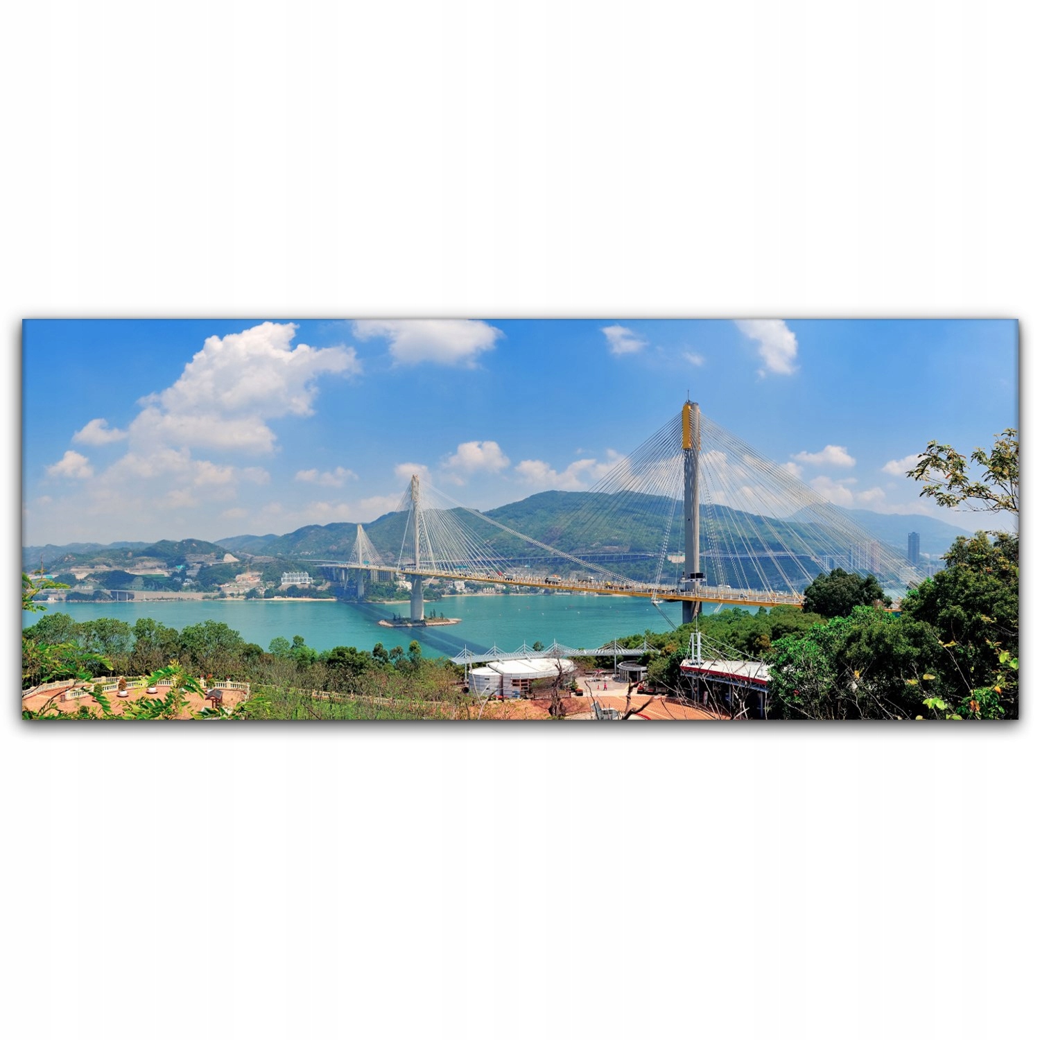 

foto-obraz na płótnie 125x50 Most Hong Kong Miasto