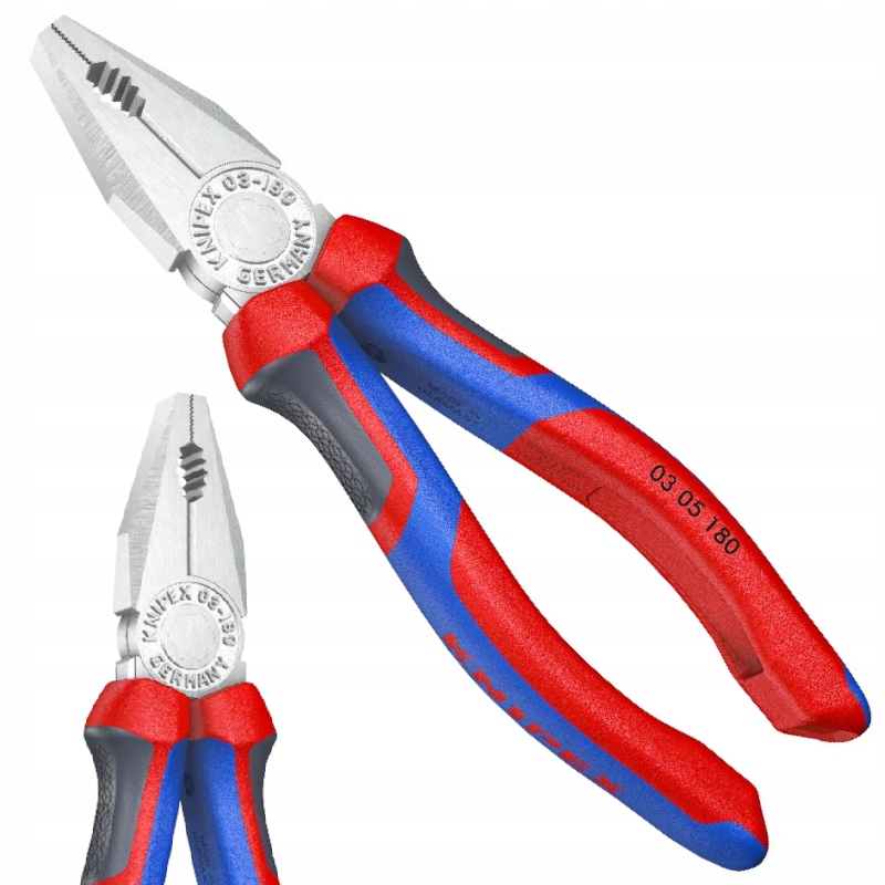 Szczypce Kombinerki Chromowane 180mm Uniwersalne Knipex 03 05 180