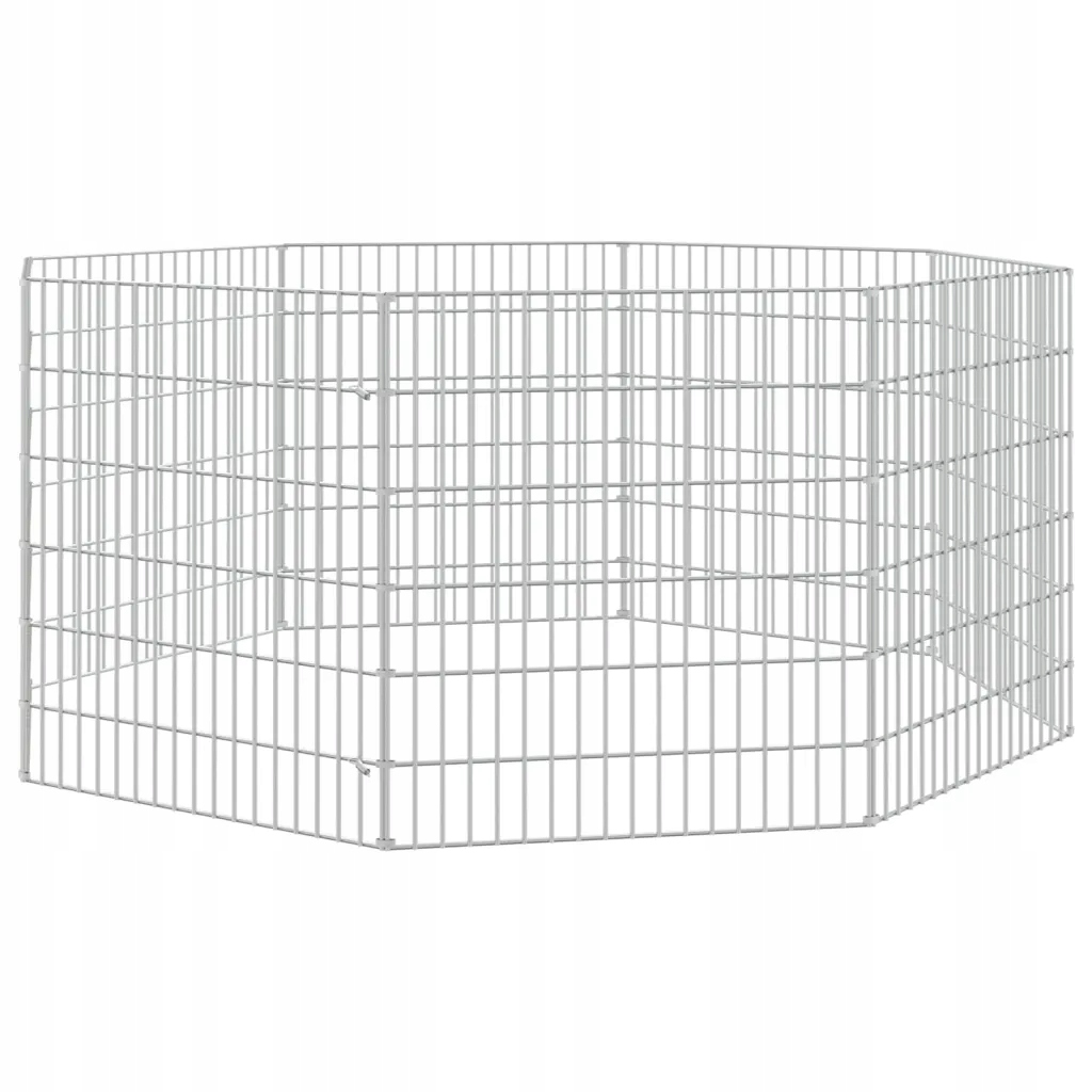 Kotec pro králíky z galvanizovaného železa, 54 x 60 cm, stříbrná