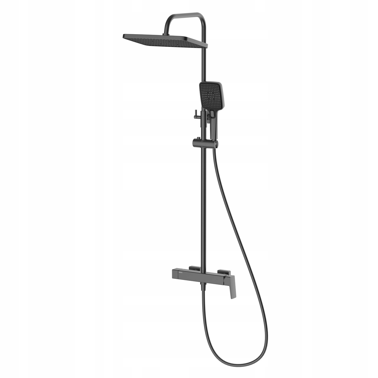 Dešťová sprcha Avapax Vellano gun metal mat 2-funkční, nastavitelná