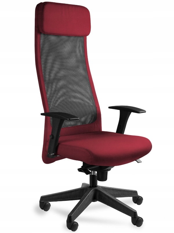 Fotel biurowy pracowniczy ARES MESH UNIQUE Deepred