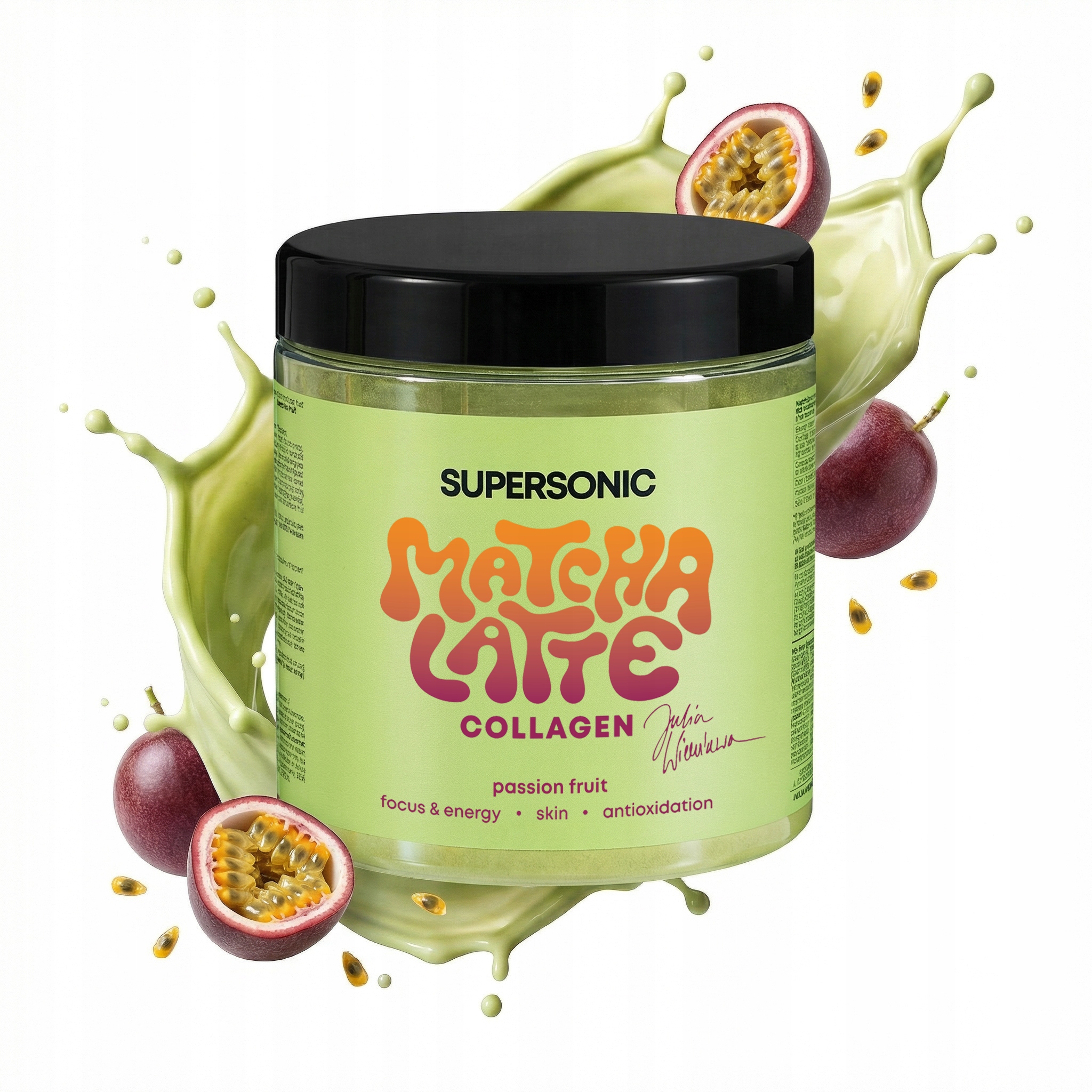 Matcha Latte Collagen Supersonic příchuť marakuja 280 g