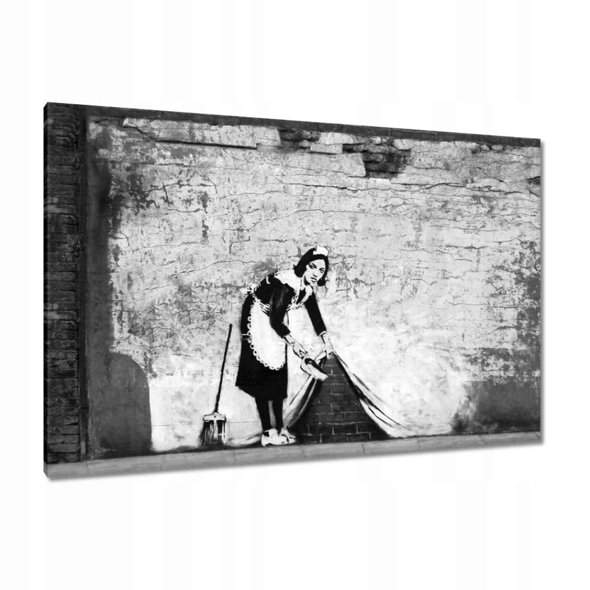 Obrazy 120x80 Banksy Pokojská Grafiti