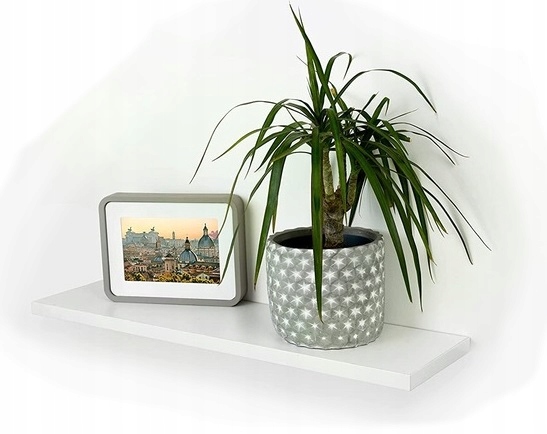 

Półka Wisząca Biała Niewidoczne mocowanie