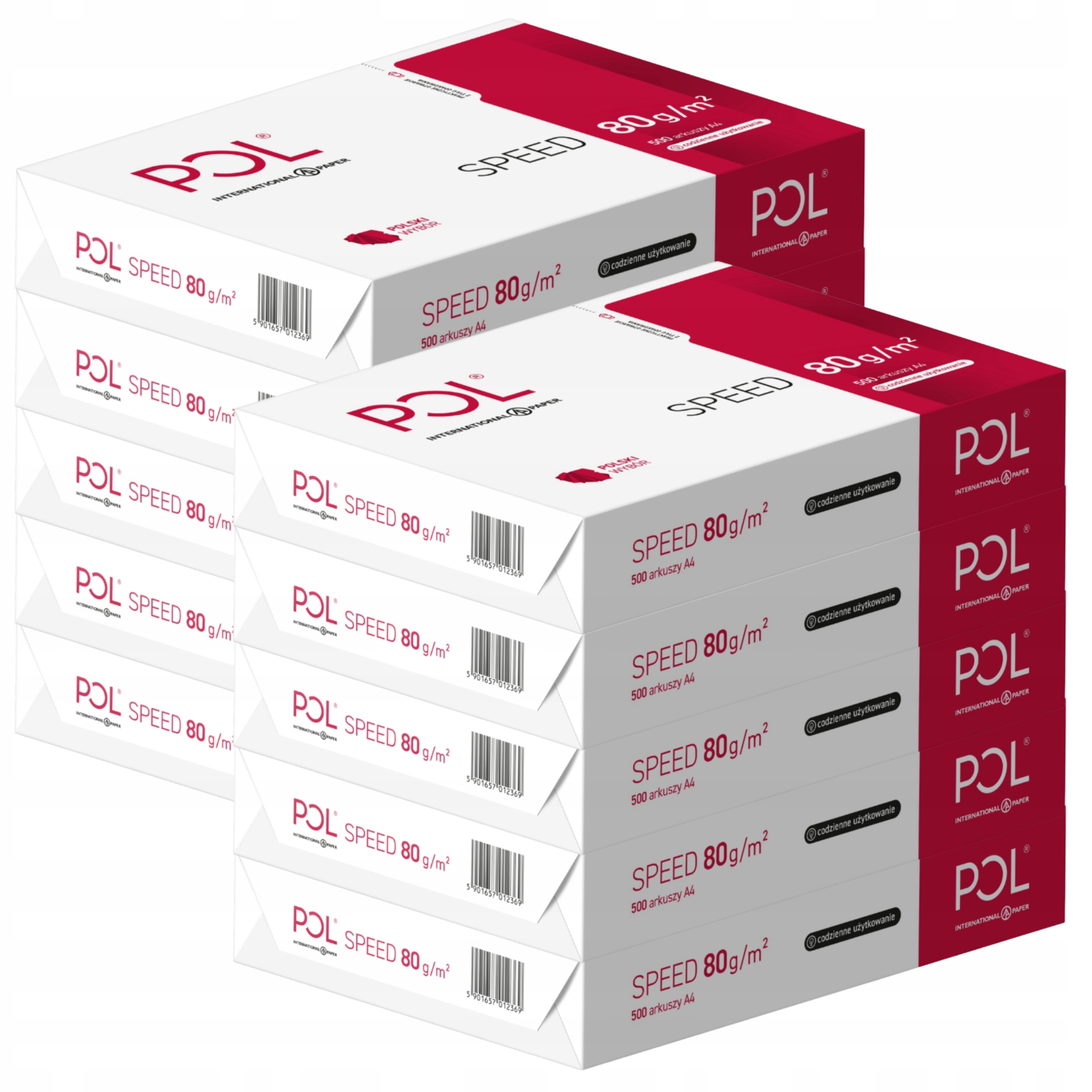 

Papier ksero biały A4 10 ryz 80g polspeed drukarki