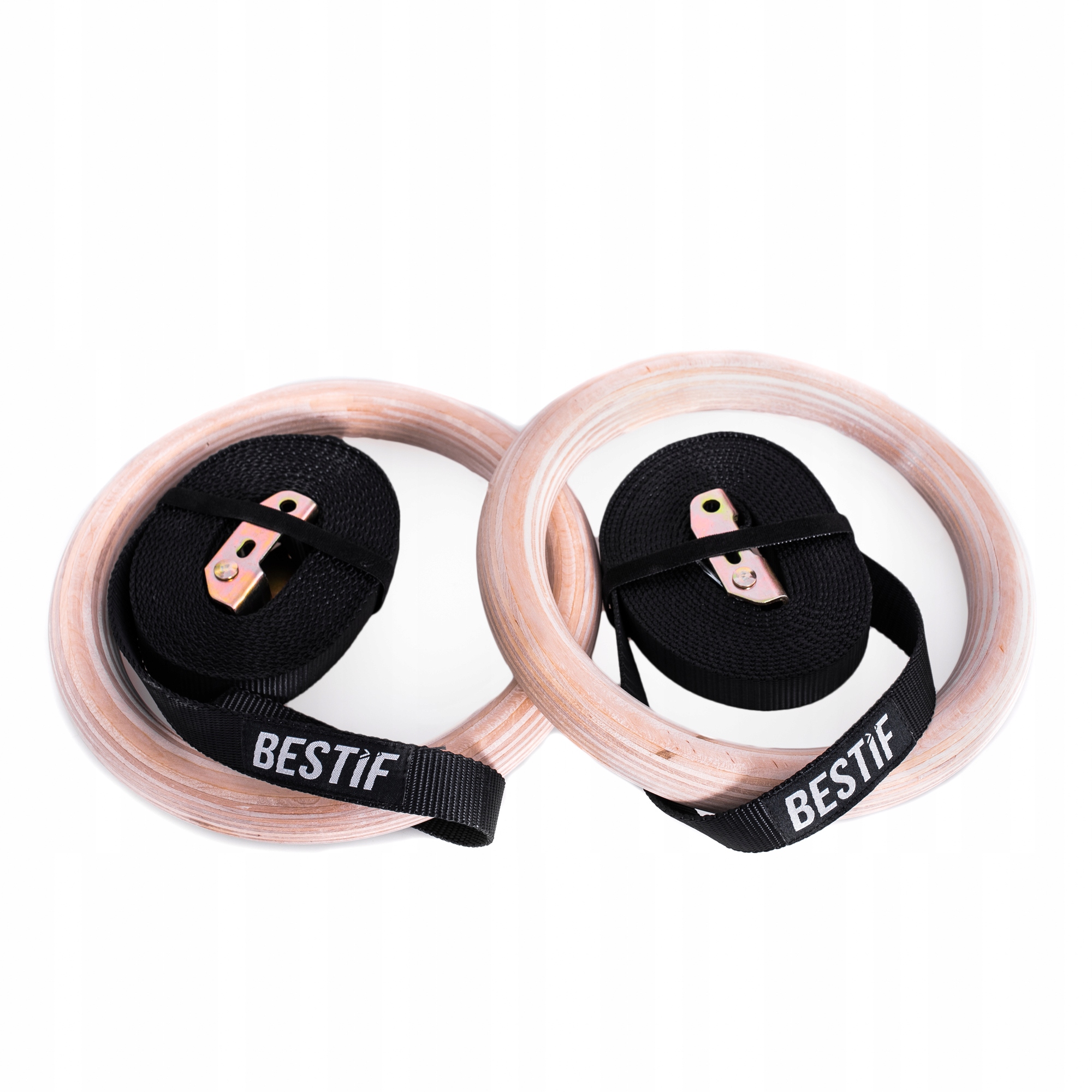 Koła Kółka Gimnastyczne Bestif Drewniane Mocne Obręcze Crossfit Podciągania