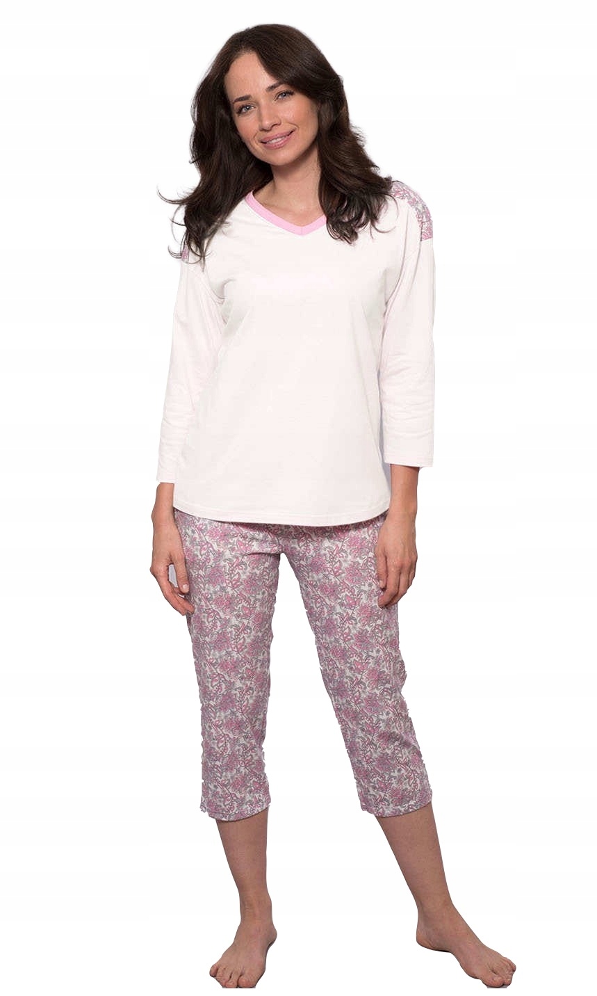 

Piżama damska,wzór,rękaw,spodnie 3/4,roz2xl