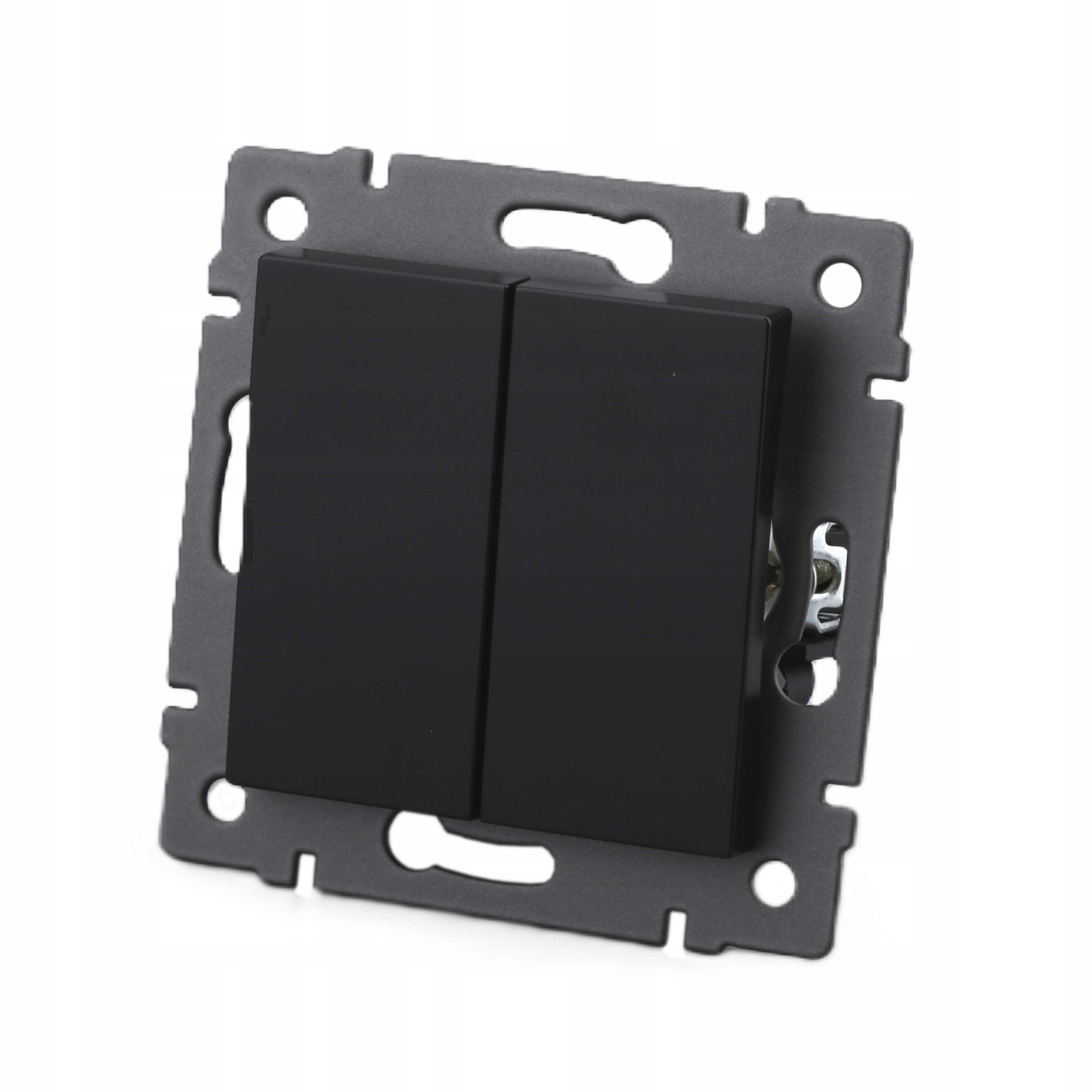 MECHANIZM WŁĄCZNIK KLASYCZNY SCHODOWY PODWÓJNY CZARNY SERIA EVO2