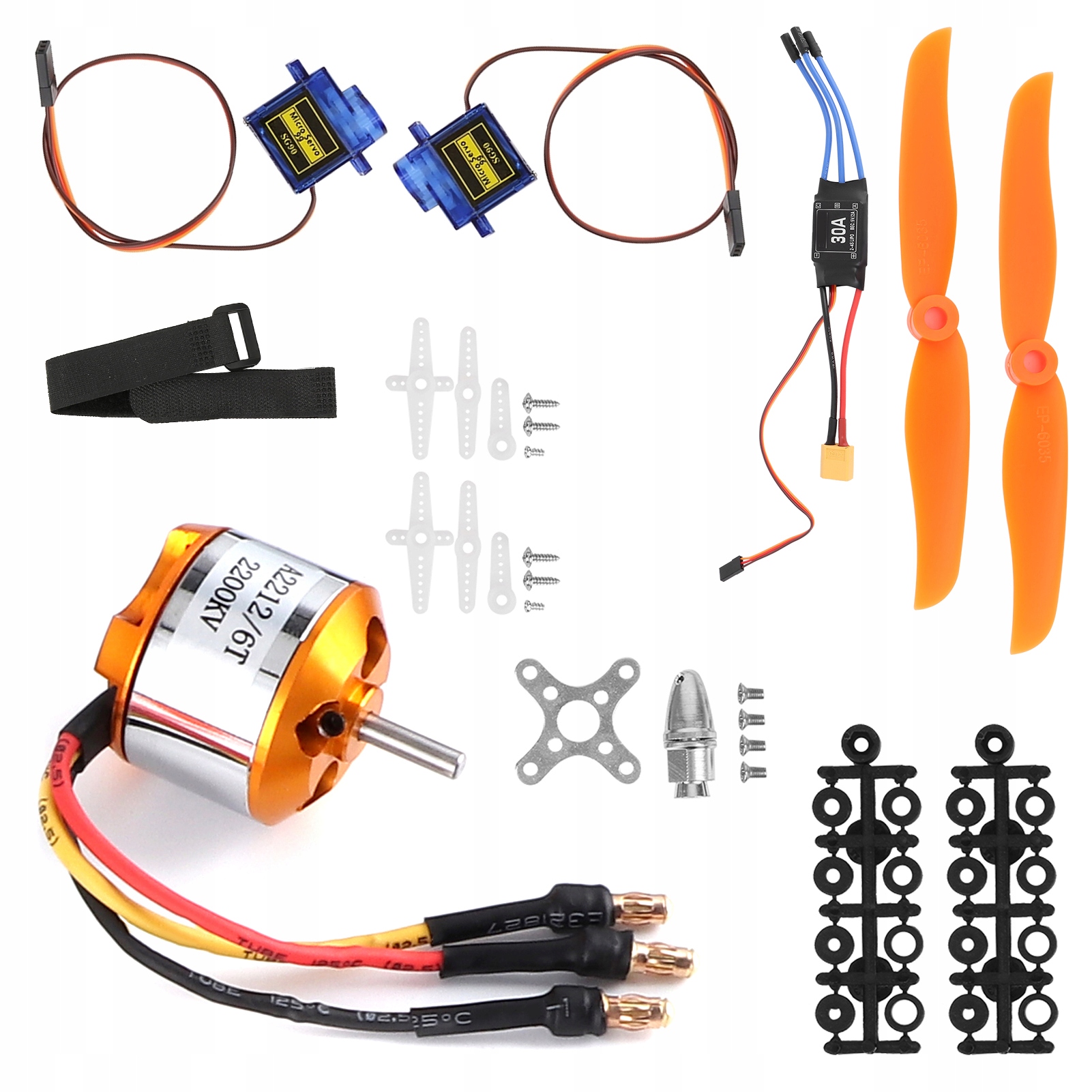 2212 2200 Kv Motor 30A Esc XT60 SG90 Micro Servo Vrtule Sada Pro Dron Rc