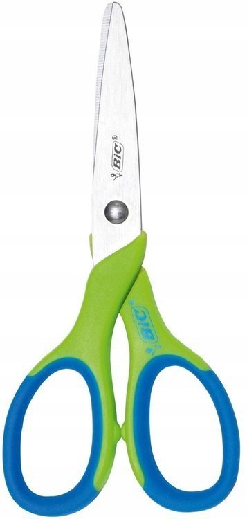BIC COMFORT DECOR NOŻYCZKI DLA LEWORĘCZNYCH SZKOLNE GUMOWE 13CM BEZPIECZNE Marka BIC