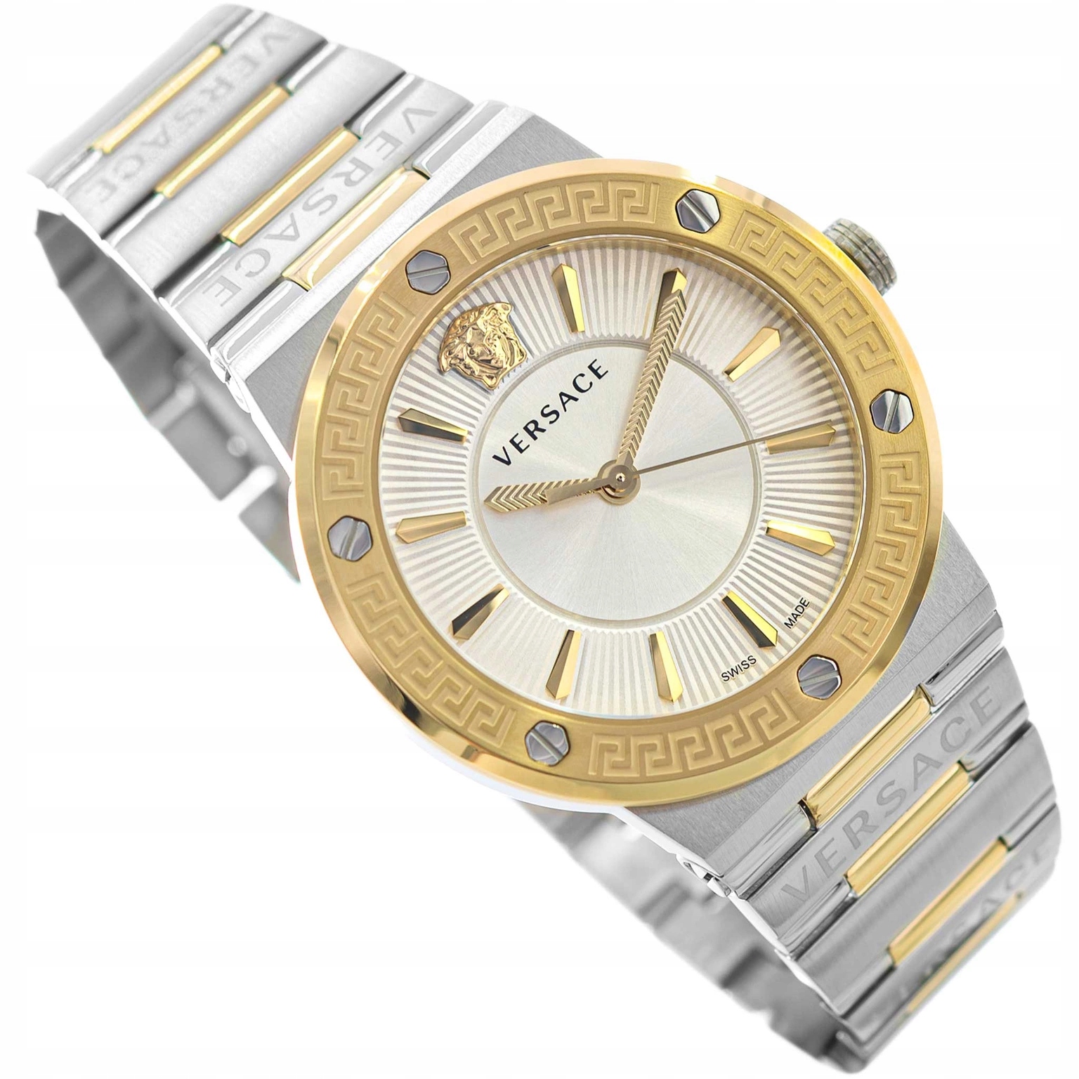 Dámské Hodinky Versace Greca Logo VEVH00620 Stříbrno-zlaté Na Náramku