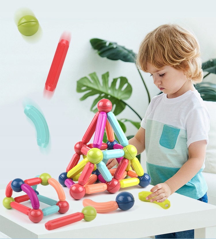 KLOCKI MAGNETYCZNE ZABAWKA EDUKACYJNA MONTESSORI Marka AIG