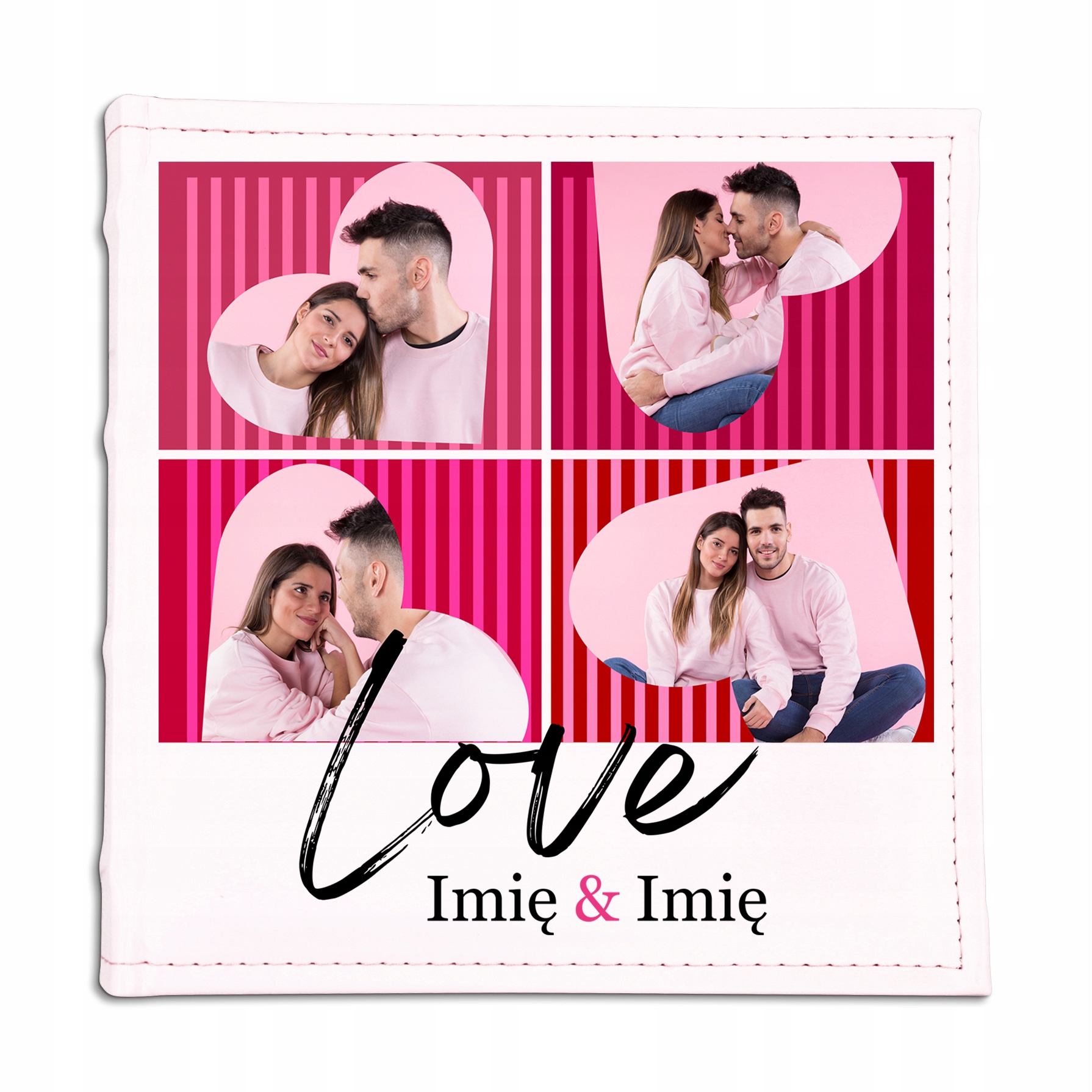 Kožené album Dárek pro pár Láska Vaše jména a fotografie Perso