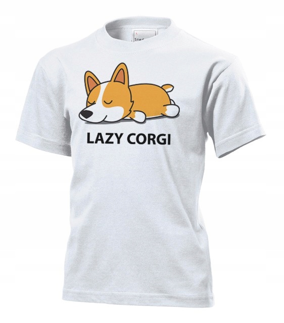 

Koszulka dziecięca Leniwy corgi L