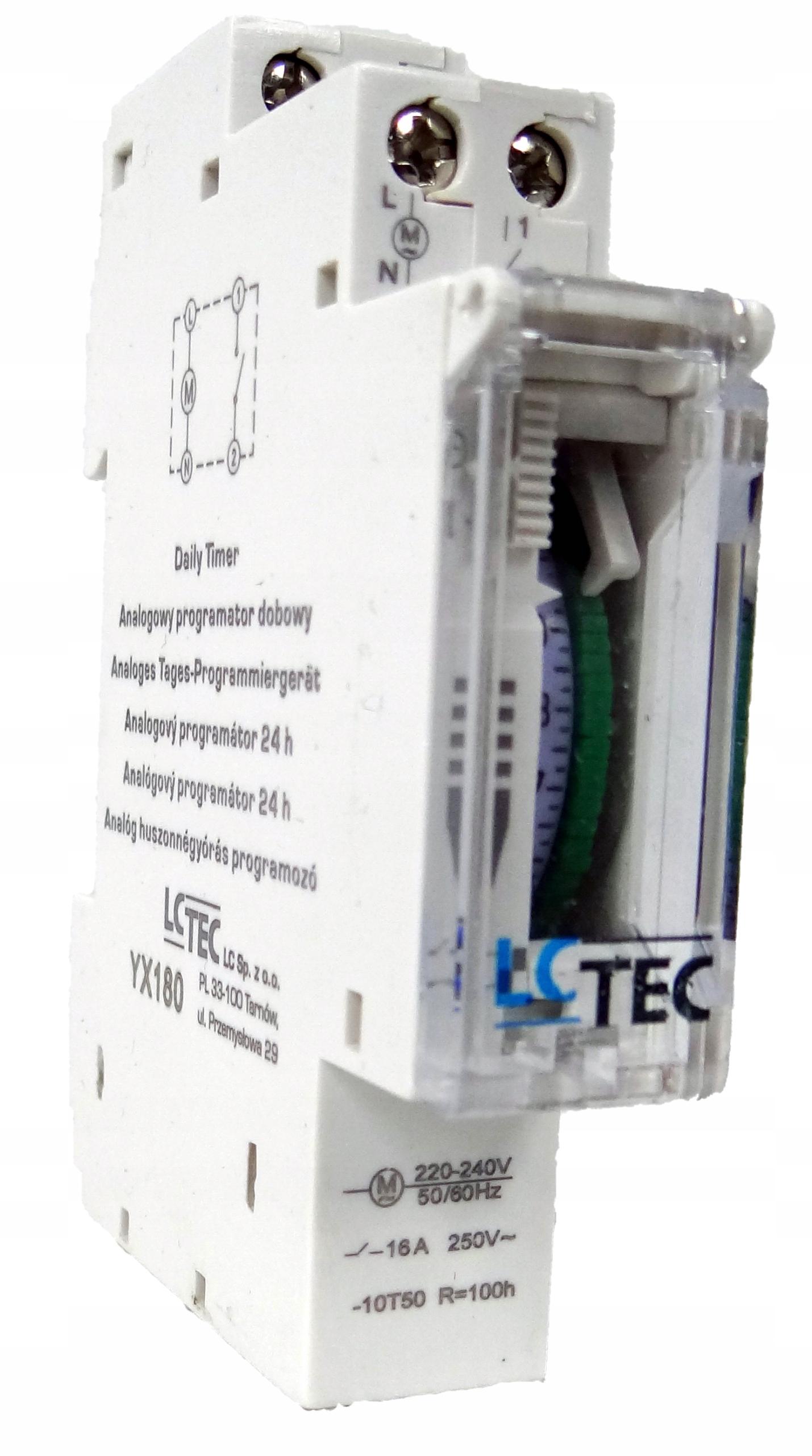 Zegar programator dobowy analogowy YX180 LCTEC