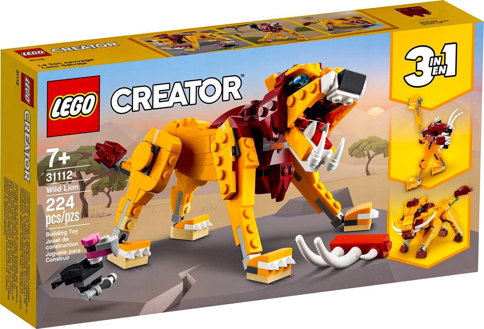 LEGO CREATOR 3W1 DZIKI LEW
