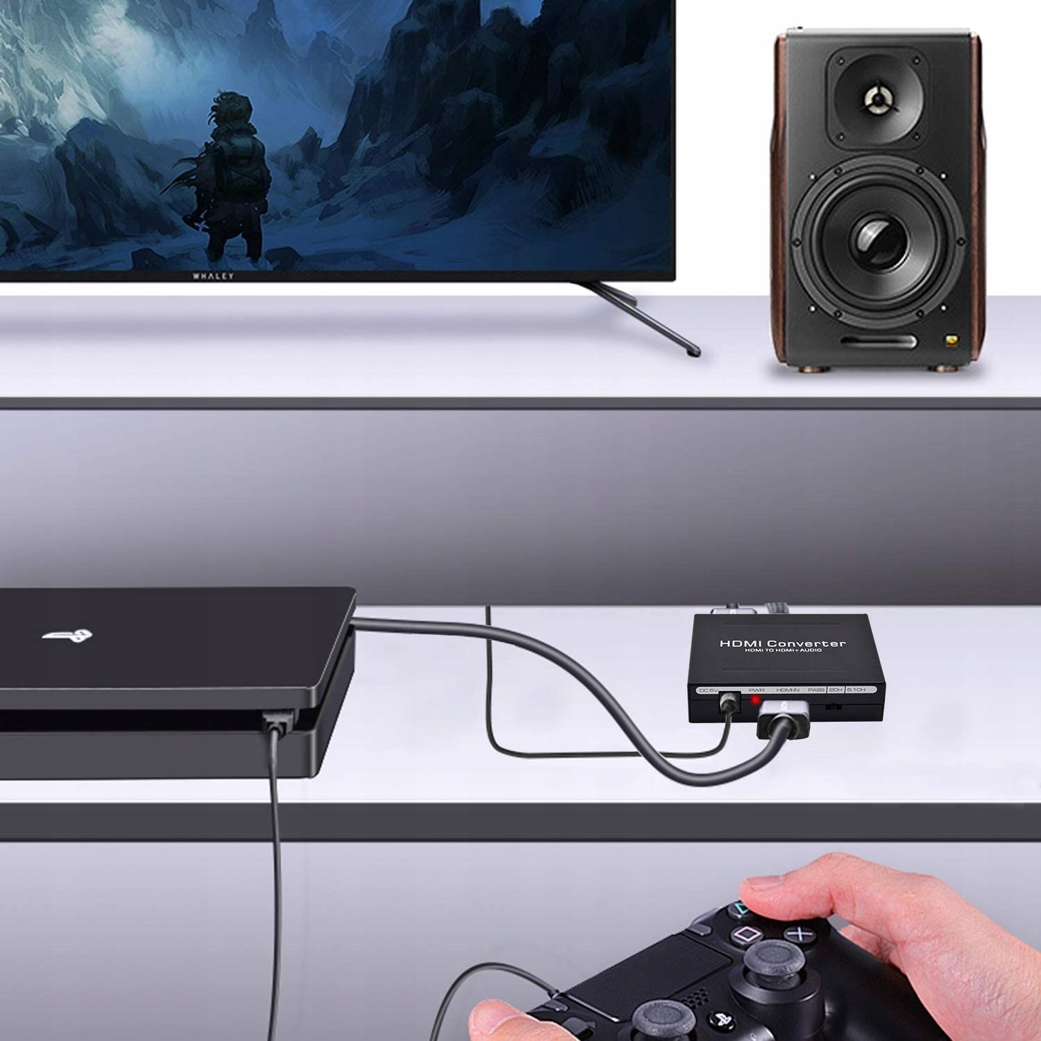 EKSTRAKTOR AUDIO Z HDMI DO TOSLINK SPDIF CINCH RCA ROZDZIELACZ KONWERTER Stan opakowania oryginalne