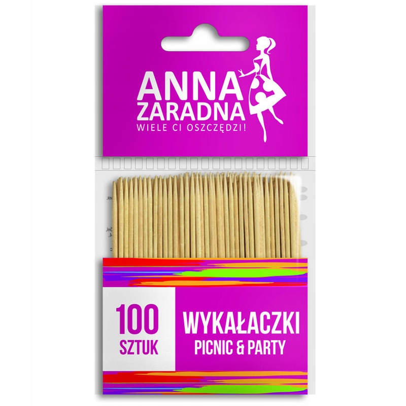 

Anna Zaradna Wykałaczki Drewniane 100 Sztuk